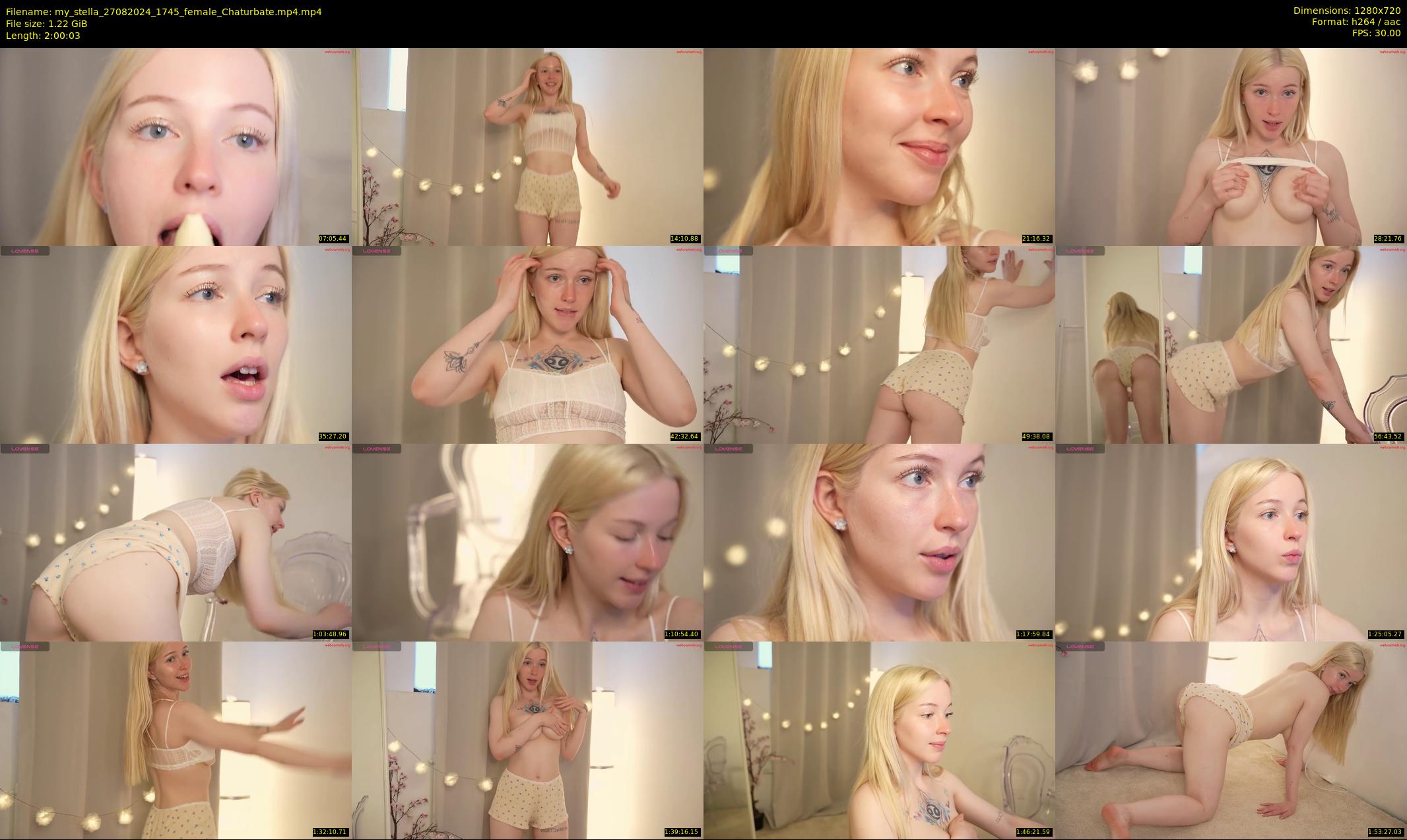 my_stella — 121 minute Chaturbate female cam show recording, 720p, Aug 27, 2024