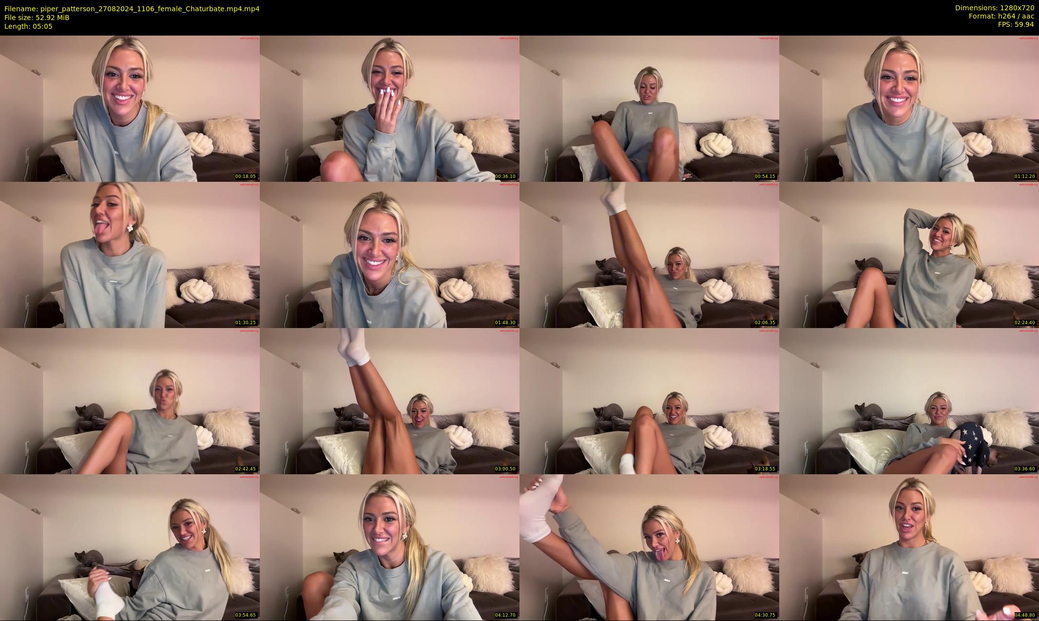 piper_patterson — 6 minute Chaturbate female cam show recording, 720p, Aug 27, 2024