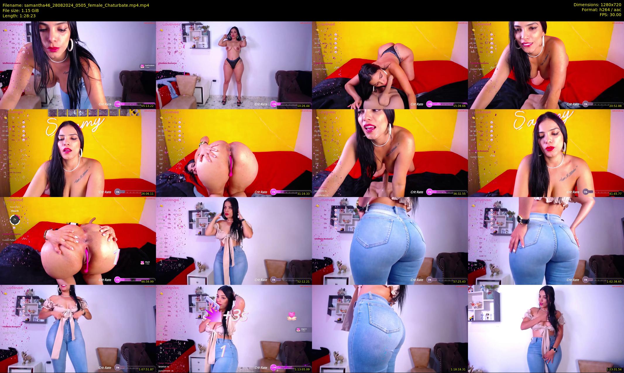 samantha46 — 89 minute Chaturbate female cam show recording, 720p, Aug 28, 2024