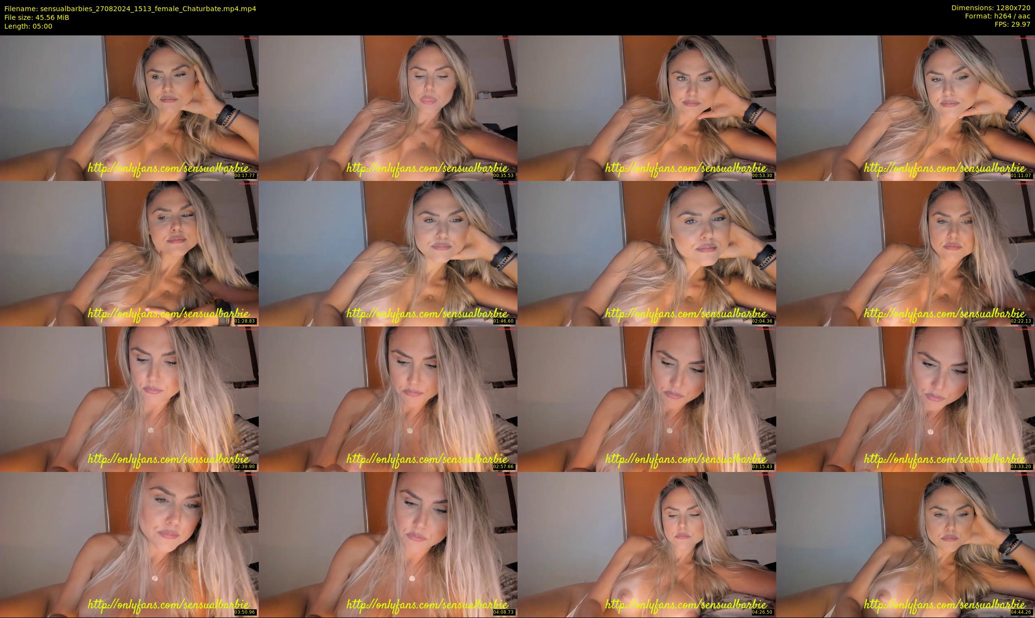 sensualbarbies — 5 minute Chaturbate female cam show recording, 720p, Aug 27, 2024
