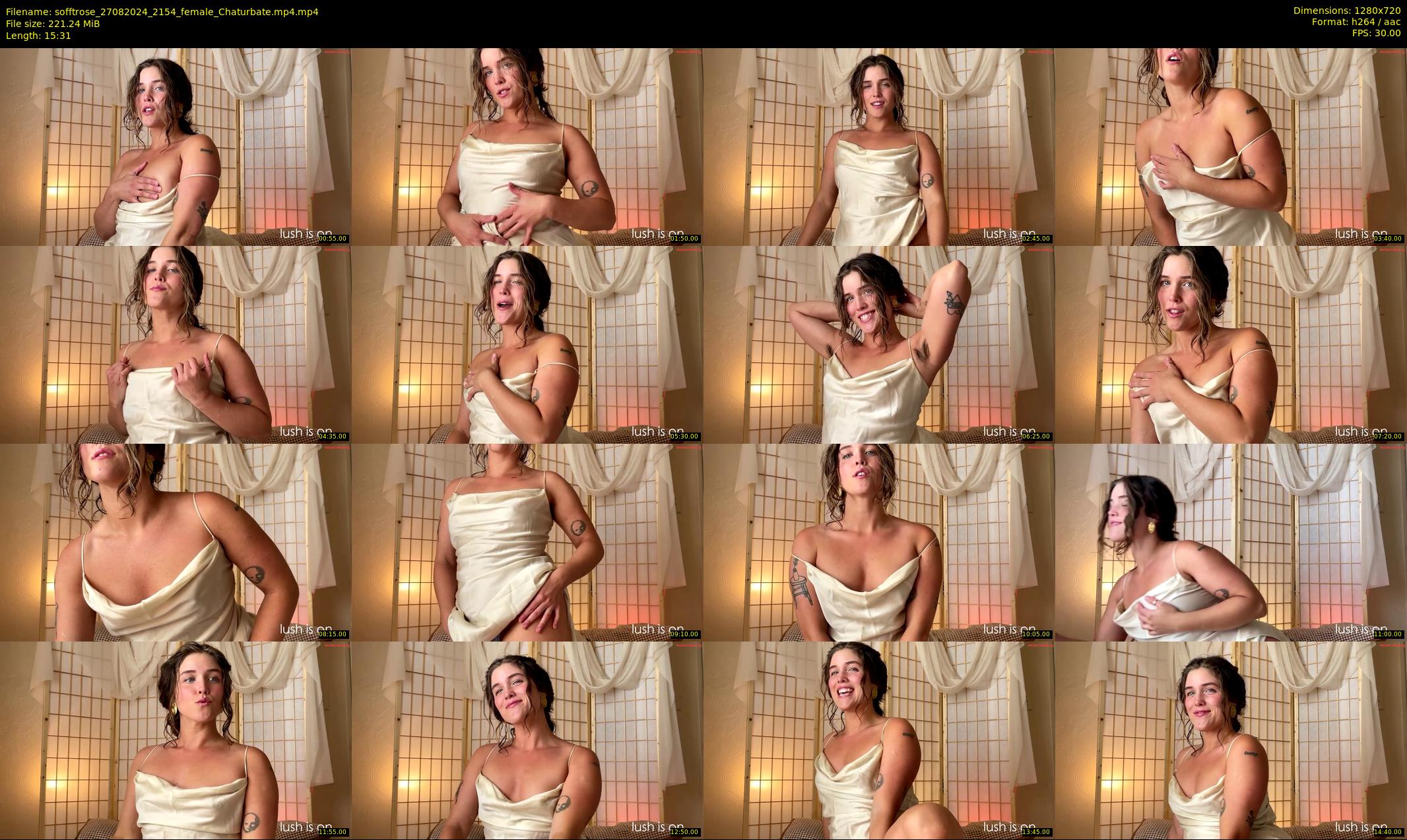 sofftrose — 16 minute Chaturbate female cam show recording, 720p, Aug 27, 2024