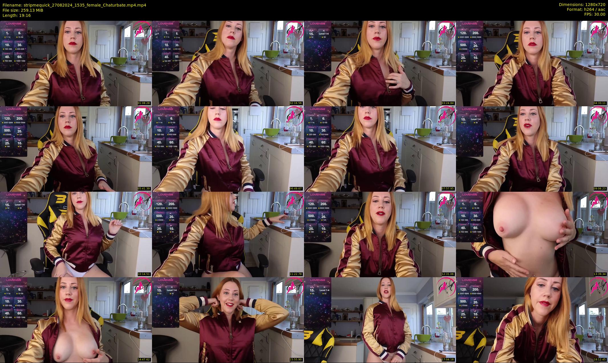 stripmequick — 20 minute Chaturbate female cam show recording, 720p, Aug 27, 2024