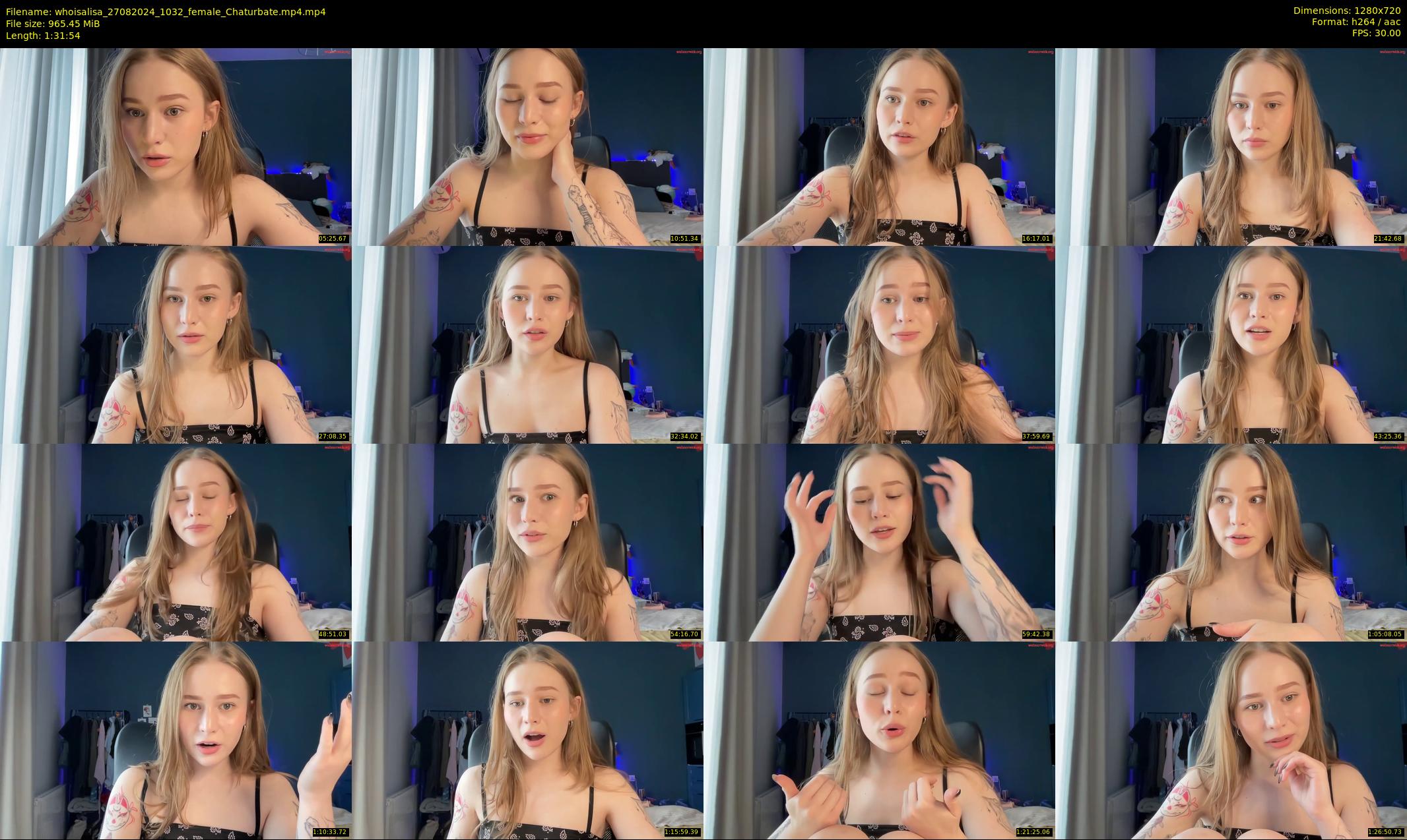 whoisalisa — 92 minute Chaturbate female cam show recording, 720p, Aug 27, 2024
