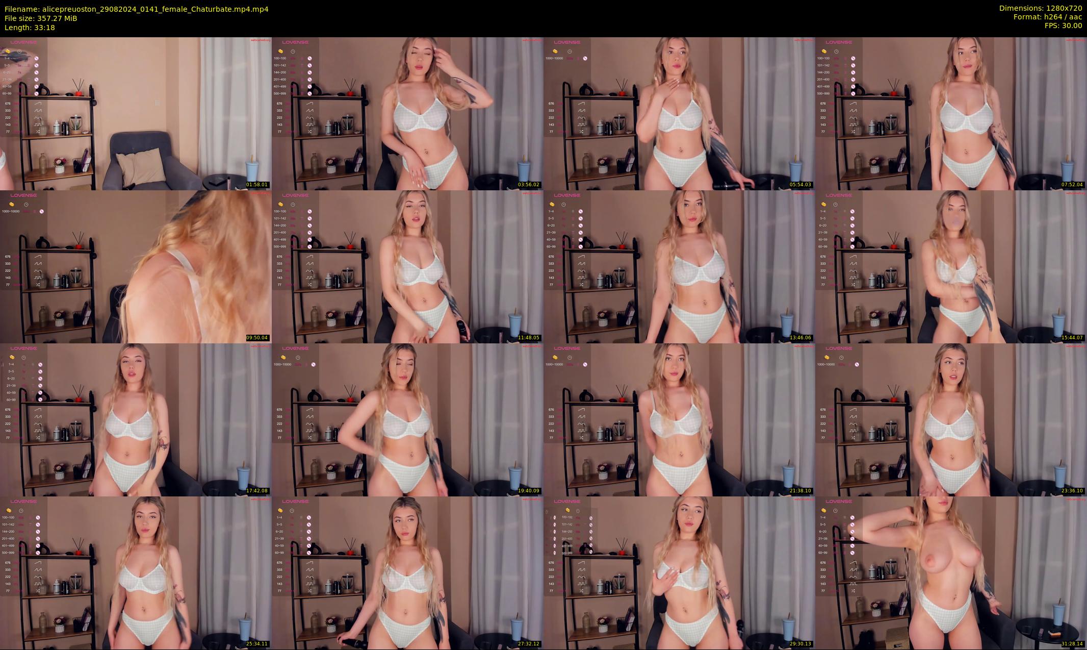 alicepreuoston — 34 minute Chaturbate female cam show recording, 720p, Aug 29, 2024