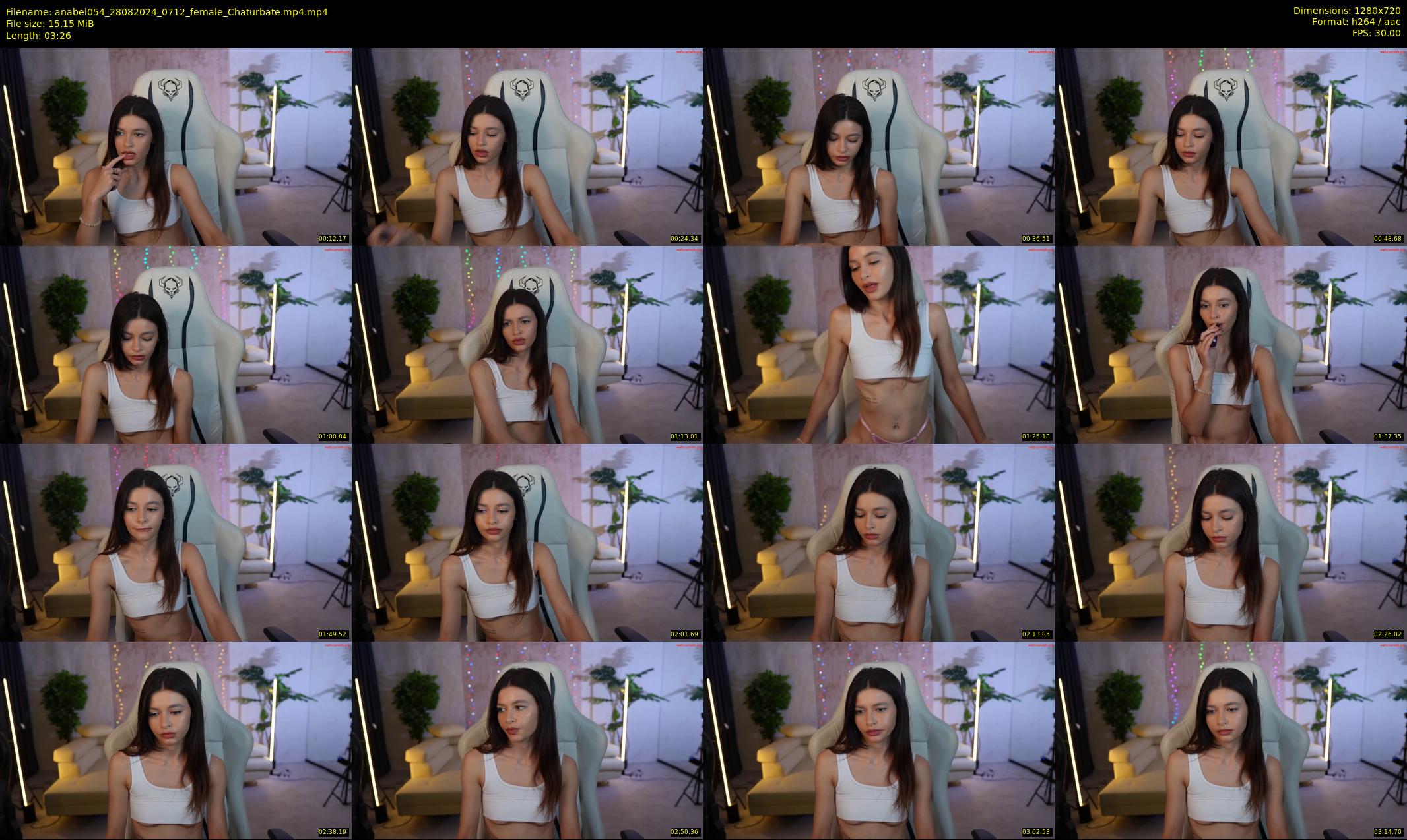 anabel054 — 4 minute Chaturbate female cam show recording, 720p, Aug 28, 2024