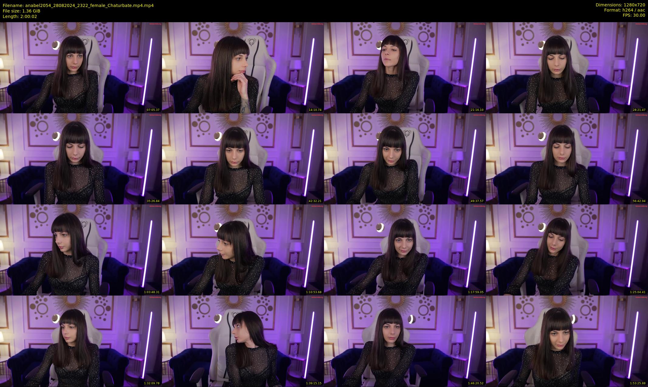 anabel2054 — 121 minute Chaturbate female cam show recording, 720p, Aug 28, 2024