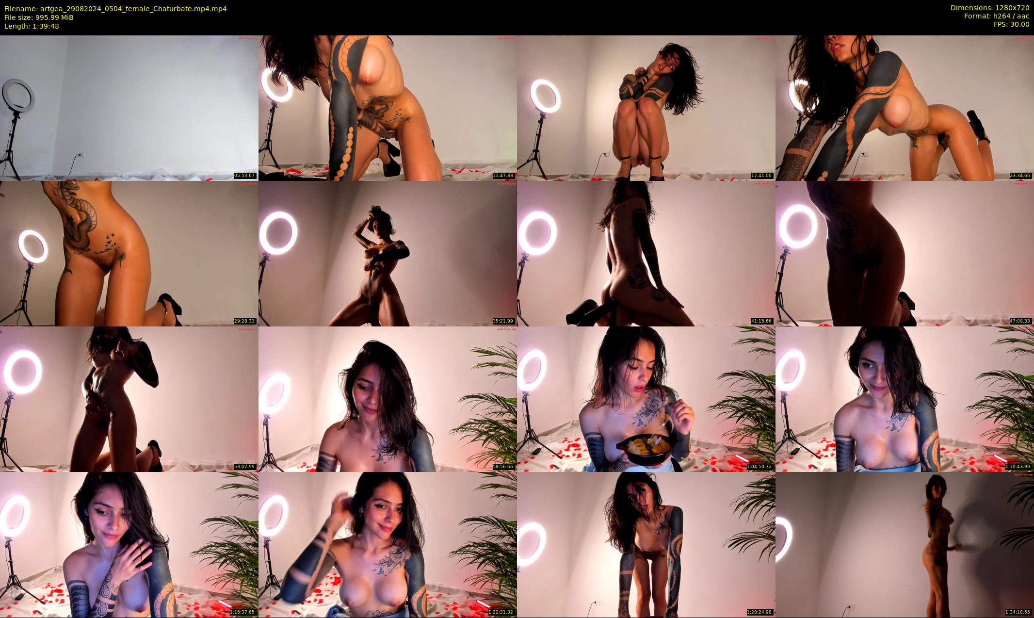 artgea — 100 minute Chaturbate female cam show recording, 720p, Aug 29, 2024