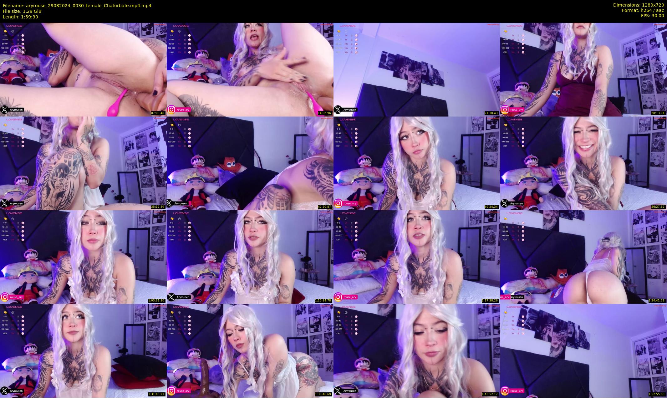 aryrouse — 120 minute Chaturbate female cam show recording, 720p, Aug 29, 2024