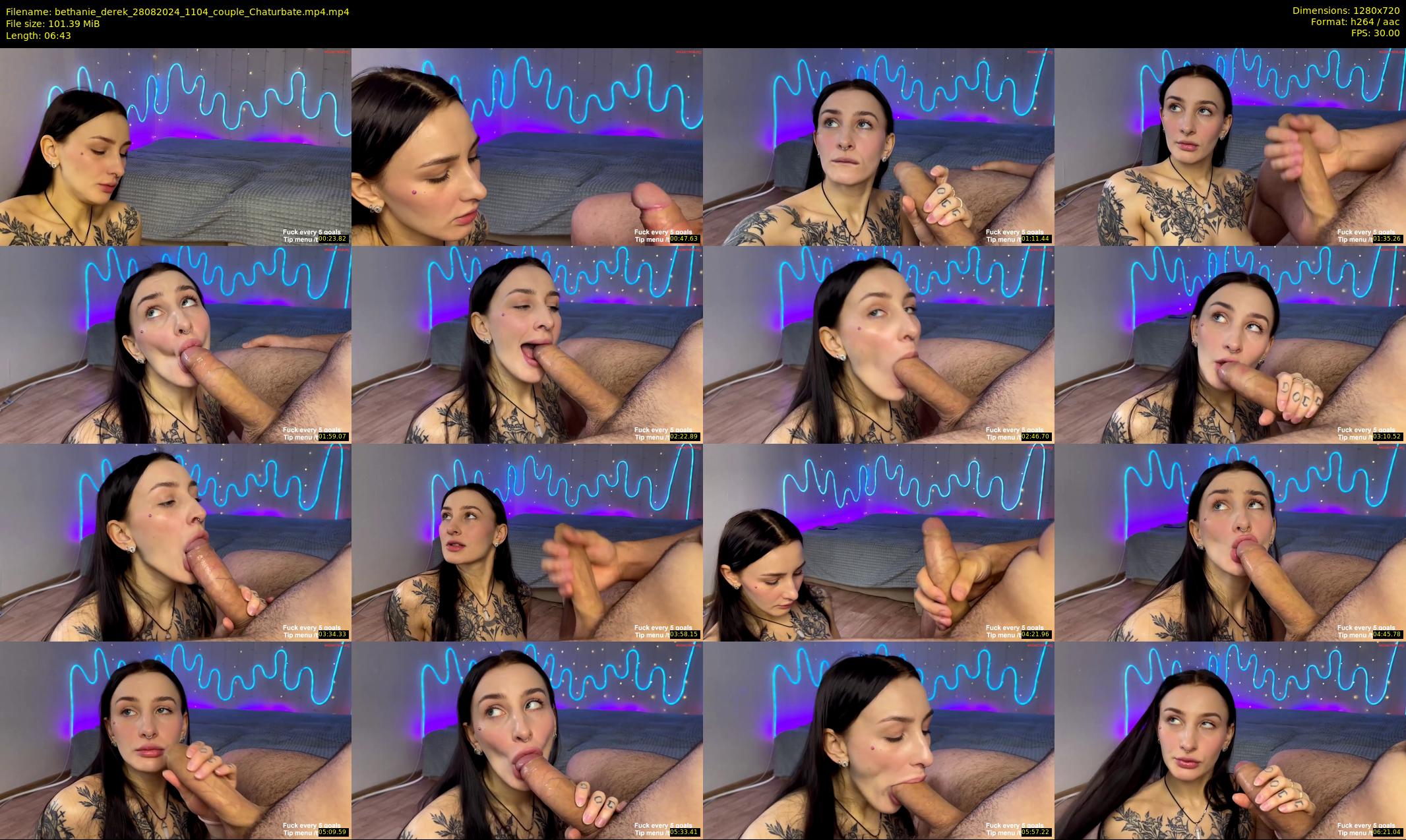 bethanie_derek — 7 minute Chaturbate couple cam show recording, 720p, Aug 28, 2024