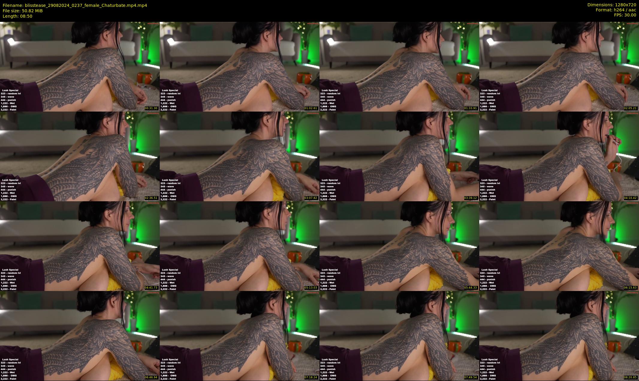 blisstease — 9 minute Chaturbate female cam show recording, 720p, Aug 29, 2024