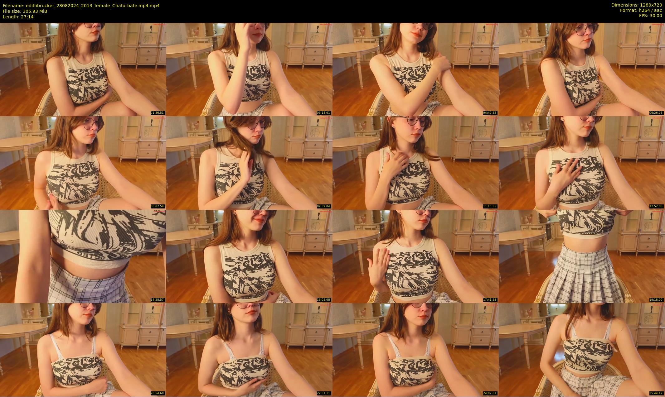 edithbrucker — 28 minute Chaturbate female cam show recording, 720p, Aug 28, 2024