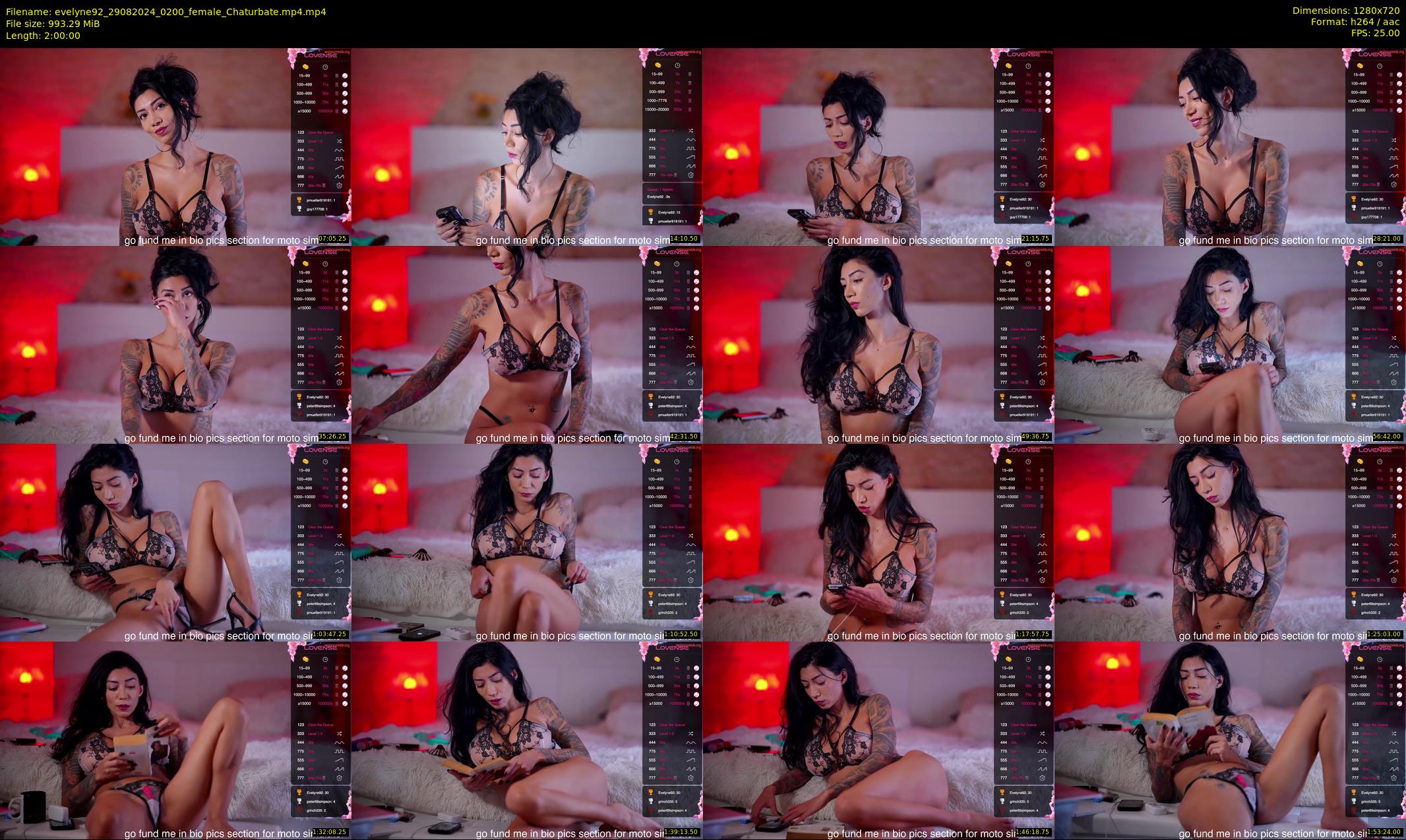 evelyne92 — 120 minute Chaturbate female cam show recording, 720p, Aug 29, 2024
