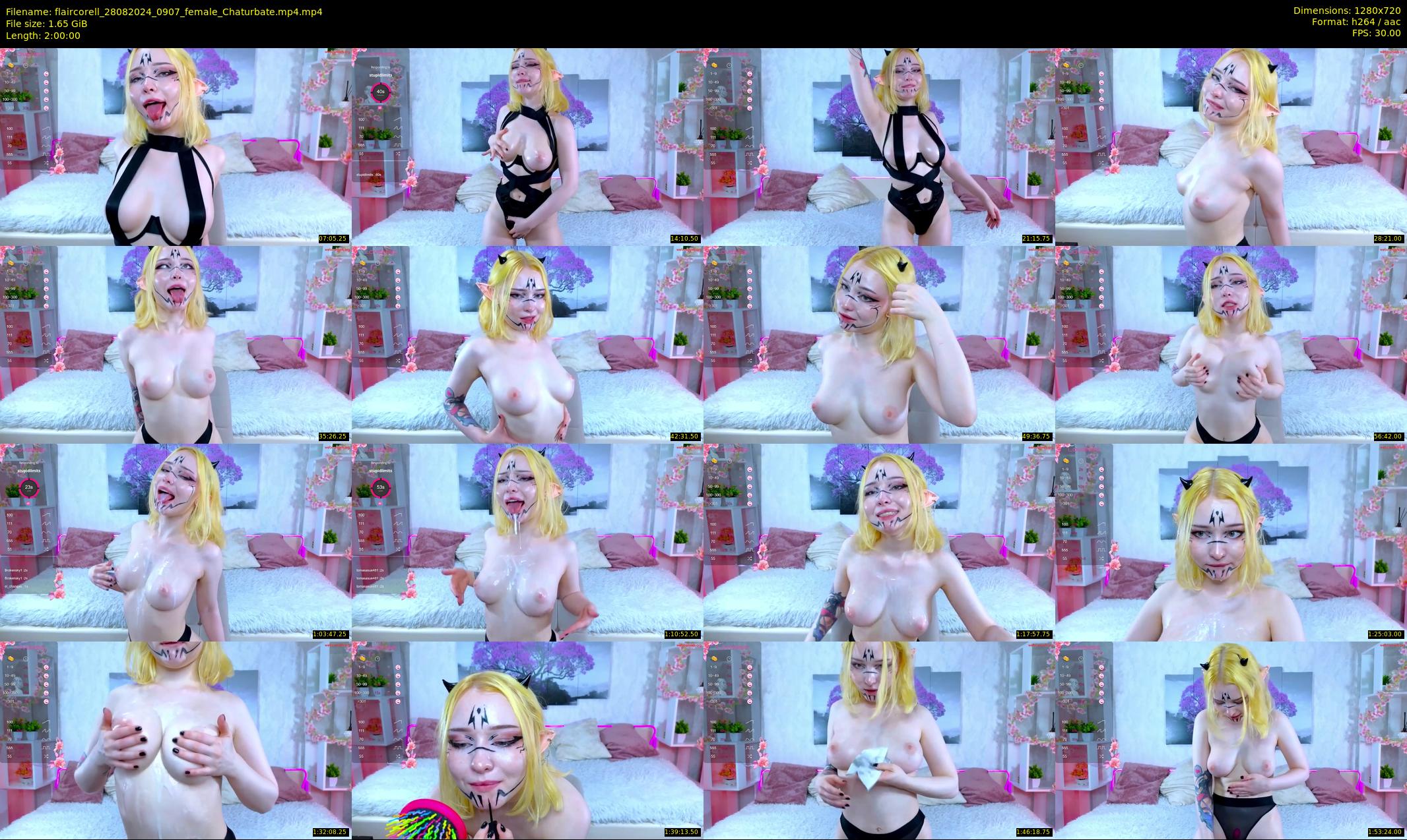 flaircorell — 120 minute Chaturbate female cam show recording, 720p, Aug 28, 2024