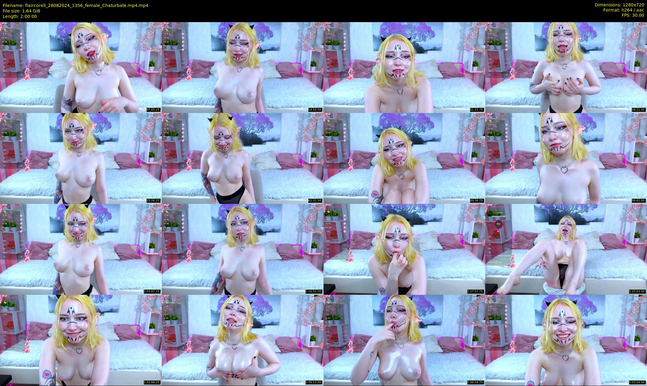 flaircorell — 120 minute Chaturbate female cam show recording, 720p, Aug 28, 2024