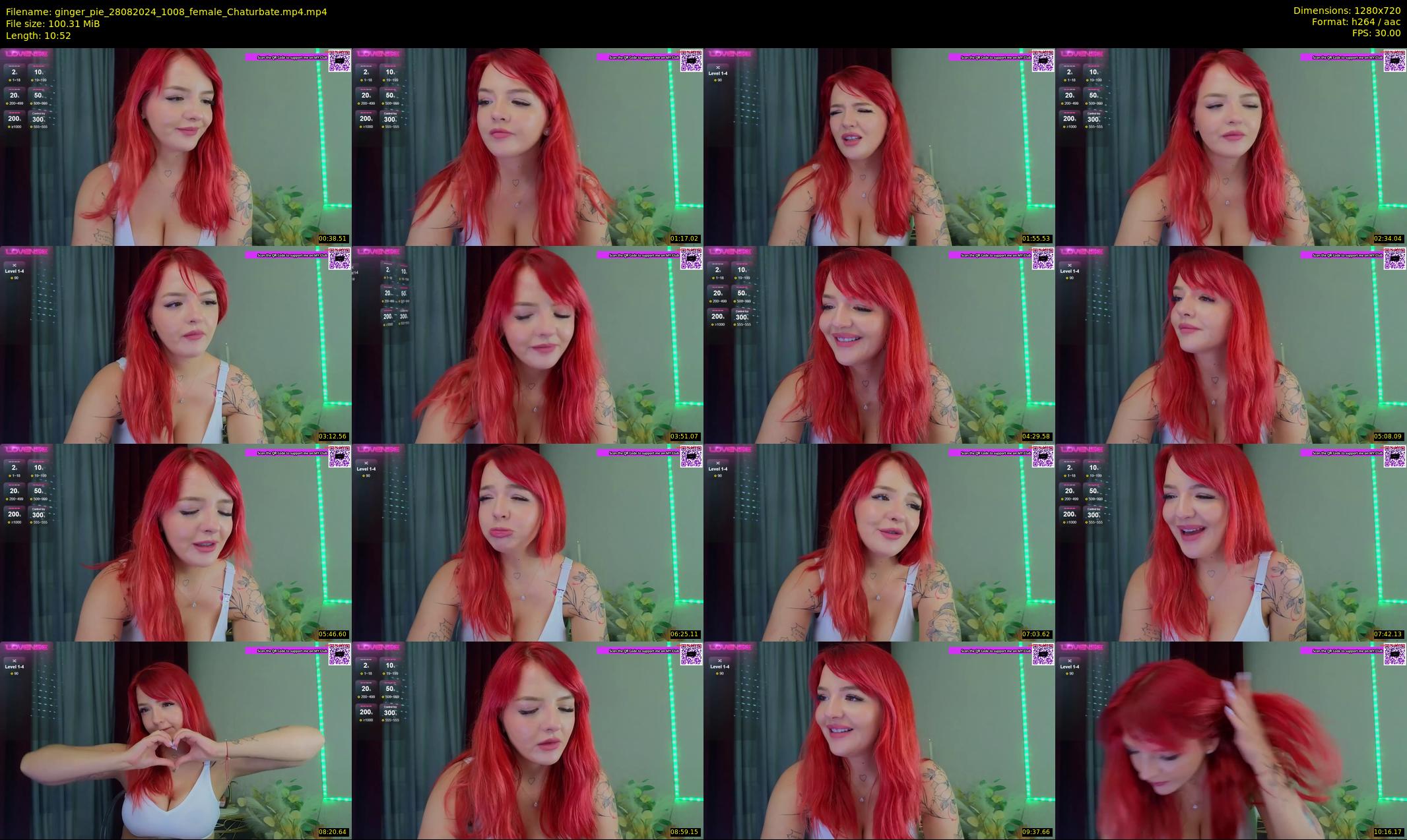ginger_pie — 11 minute Chaturbate female cam show recording, 720p, Aug 28, 2024