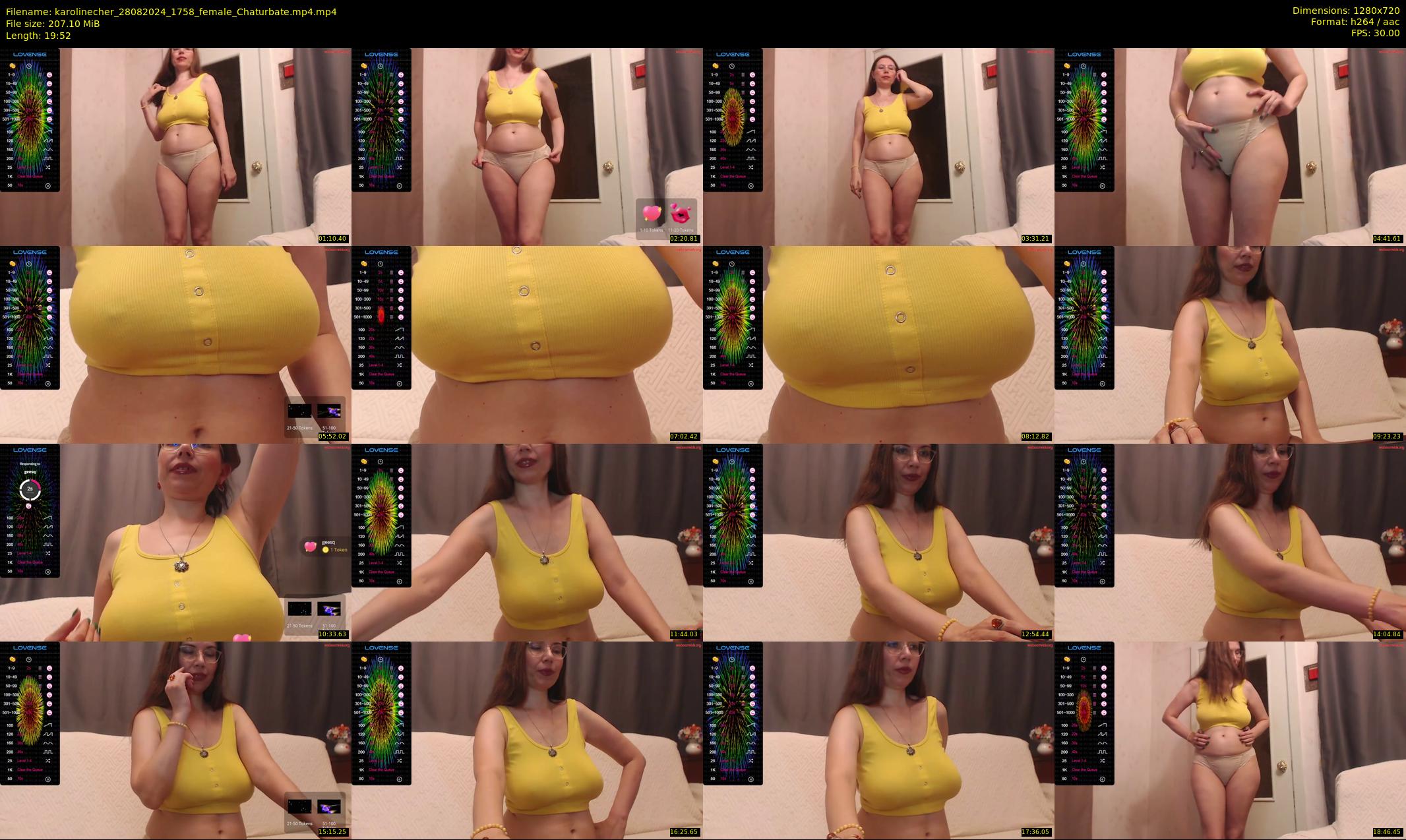 karolinecher — 20 minute Chaturbate female cam show recording, 720p, Aug 28, 2024