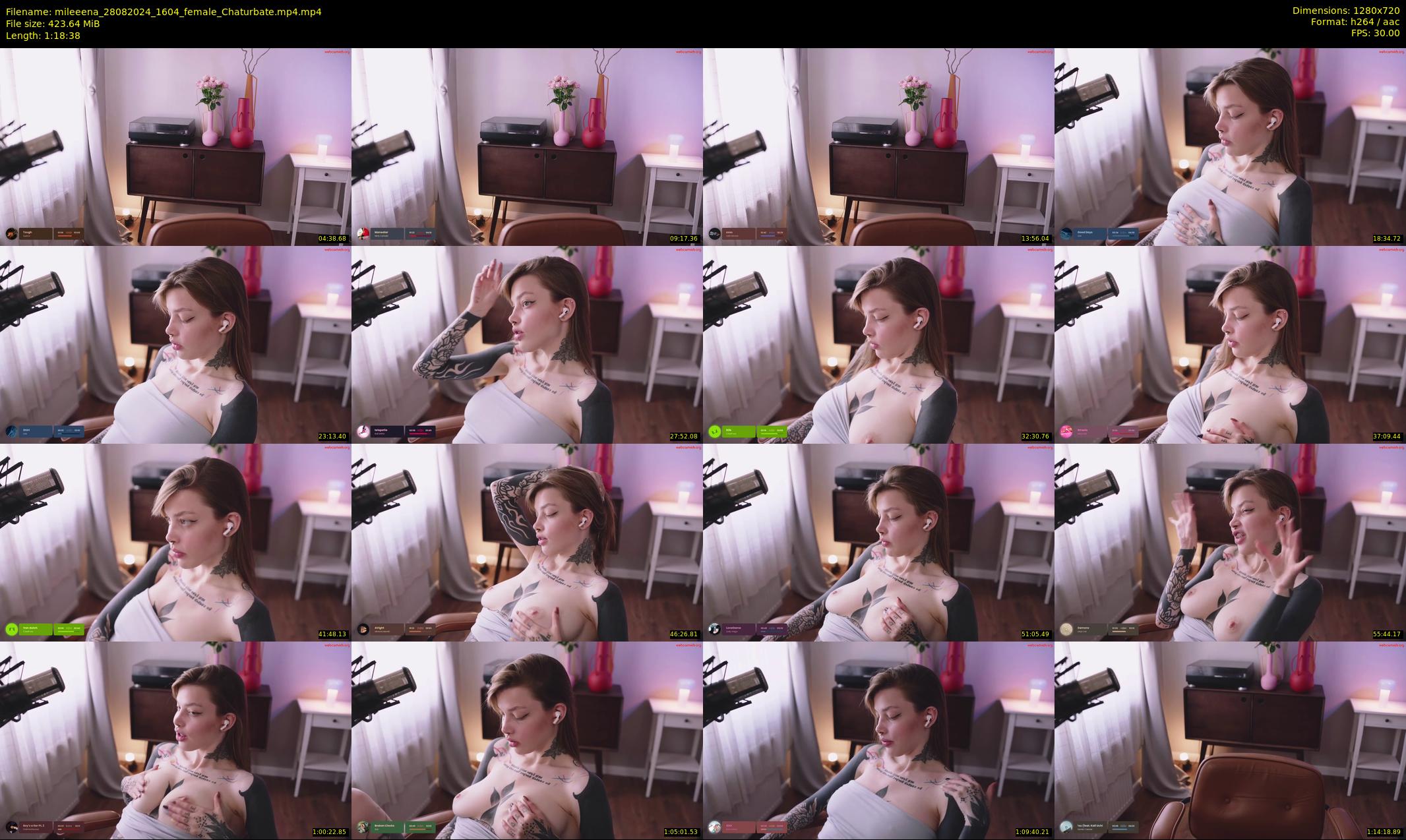 mileeena — 79 minute Chaturbate female cam show recording, 720p, Aug 28, 2024