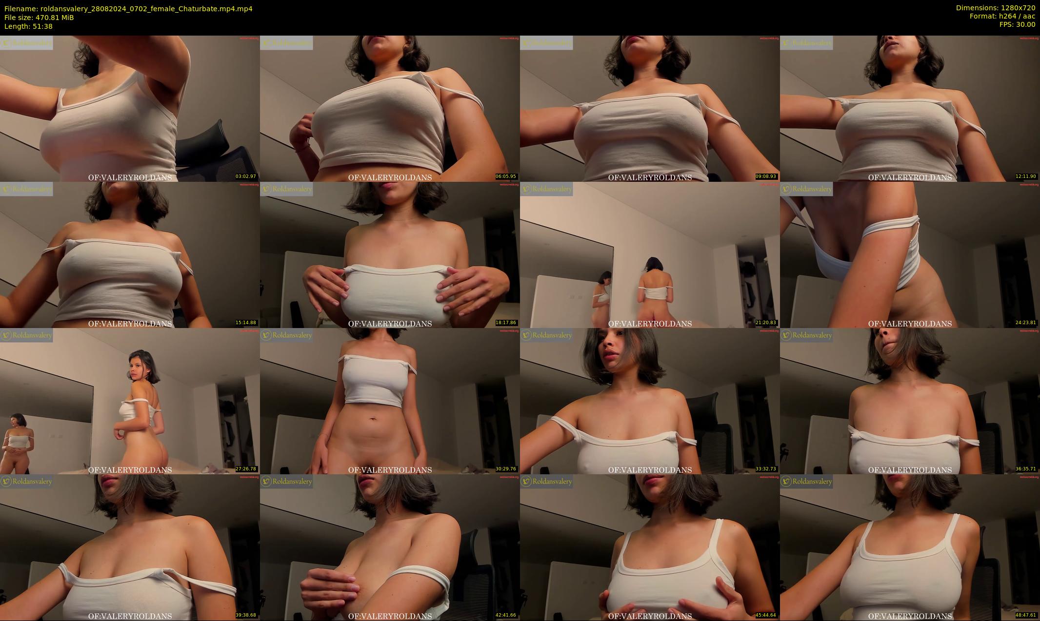 roldansvalery — 52 minute Chaturbate female cam show recording, 720p, Aug 28, 2024