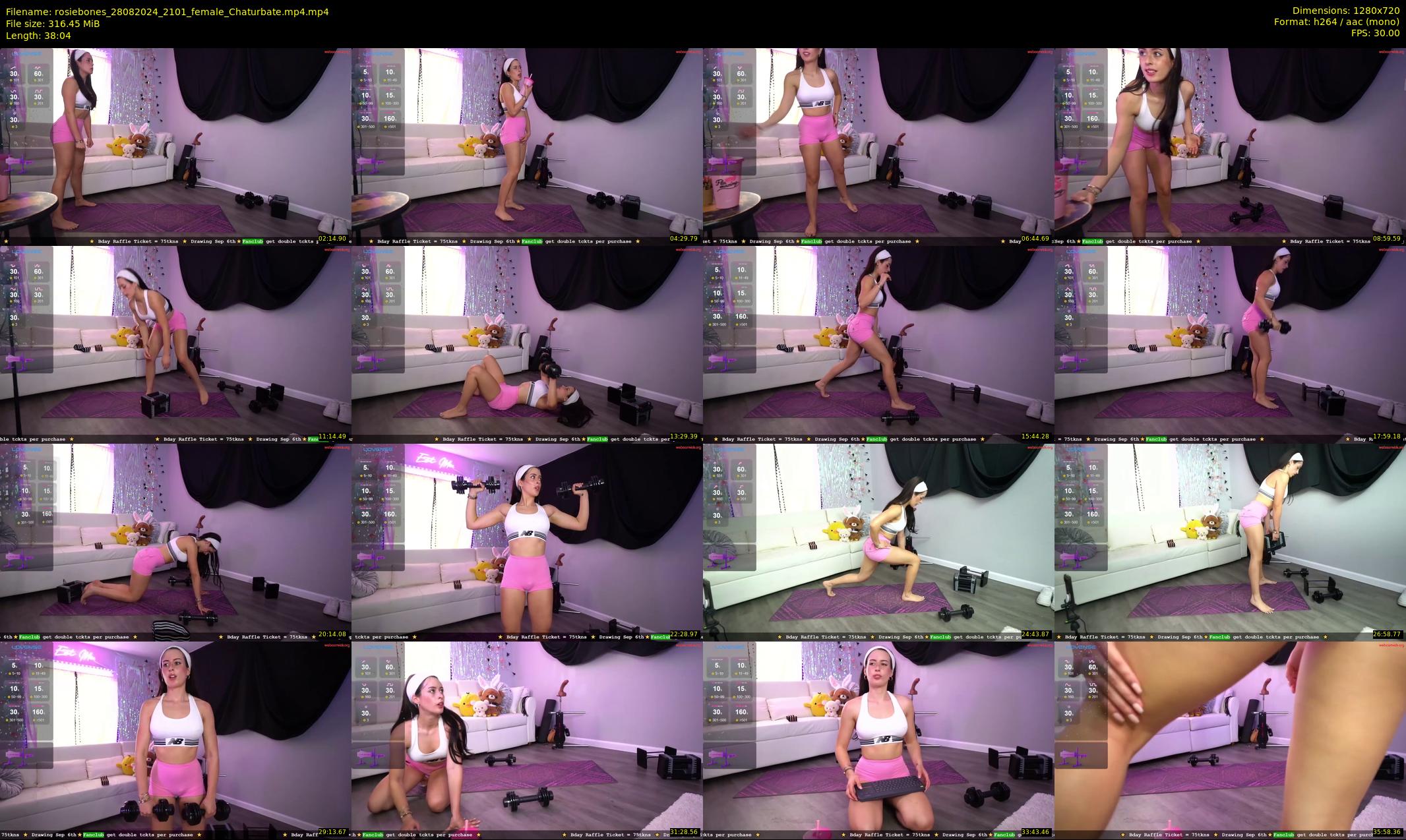 rosiebones — 39 minute Chaturbate female cam show recording, 720p, Aug 28, 2024