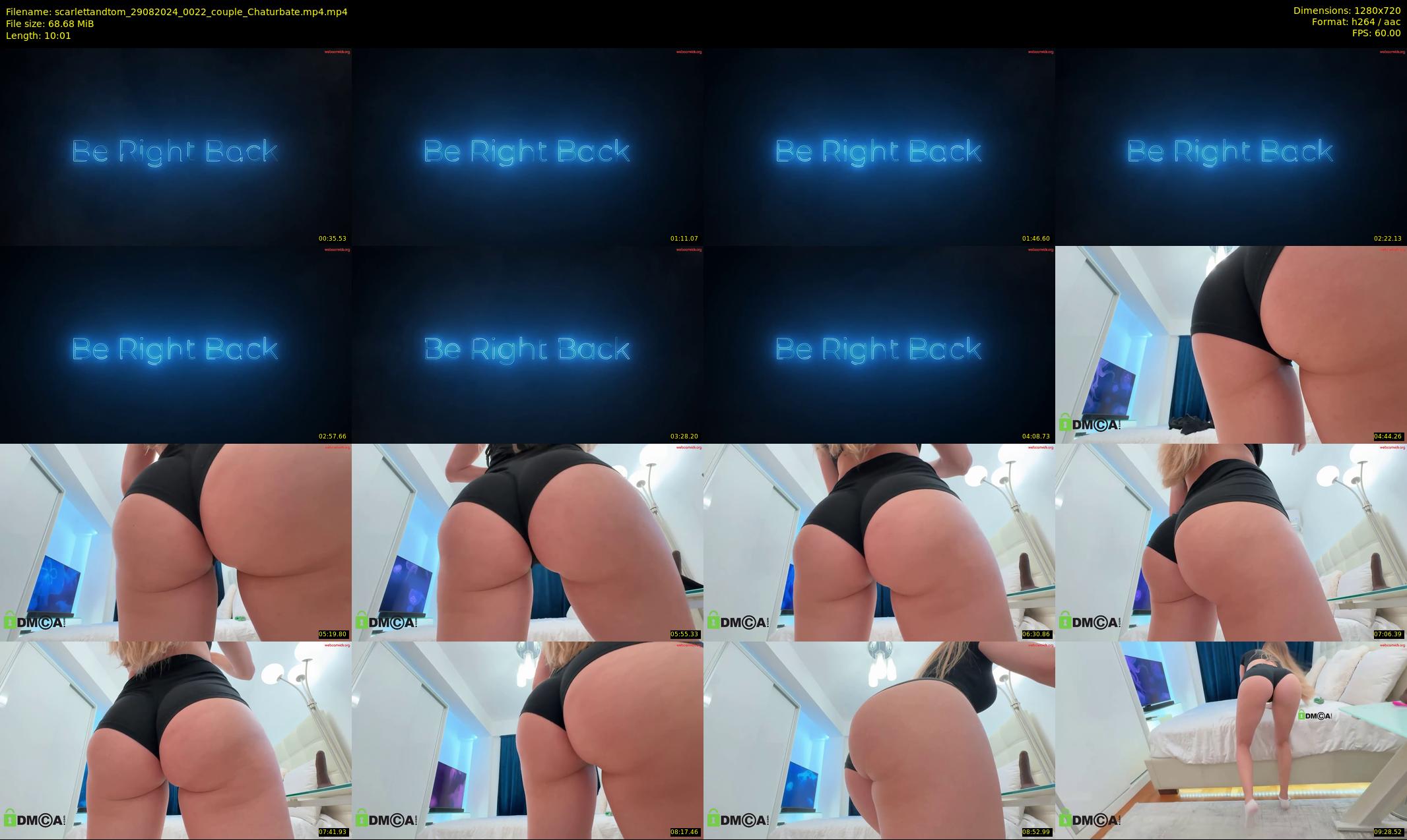 scarlettandtom — 11 minute Chaturbate couple cam show recording, 720p, Aug 29, 2024