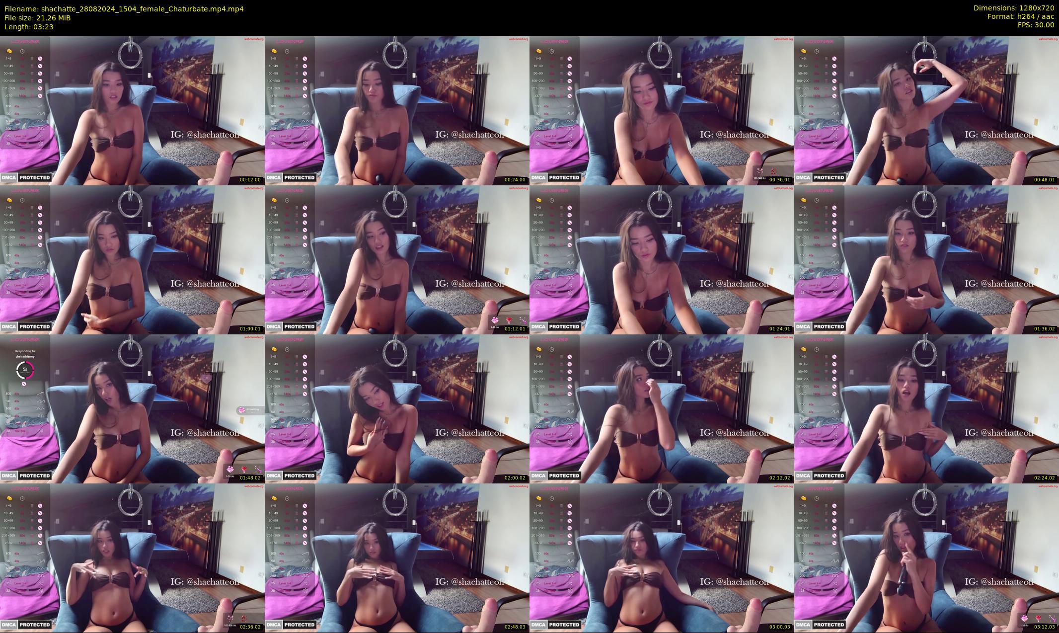 shachatte — 4 minute Chaturbate couple cam show recording, 720p, Aug 28, 2024