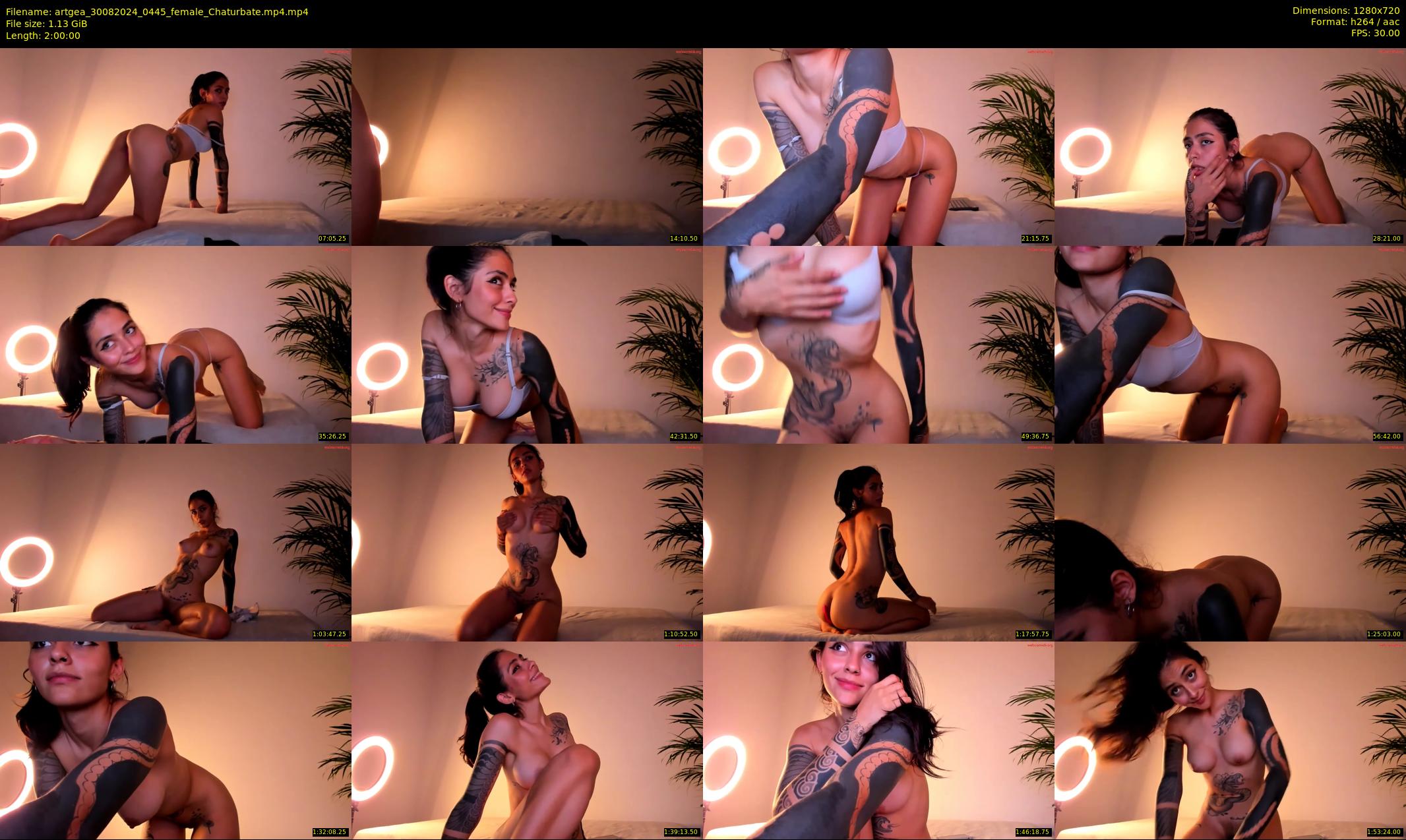 artgea — 120 minute Chaturbate female cam show recording, 720p, Aug 30, 2024