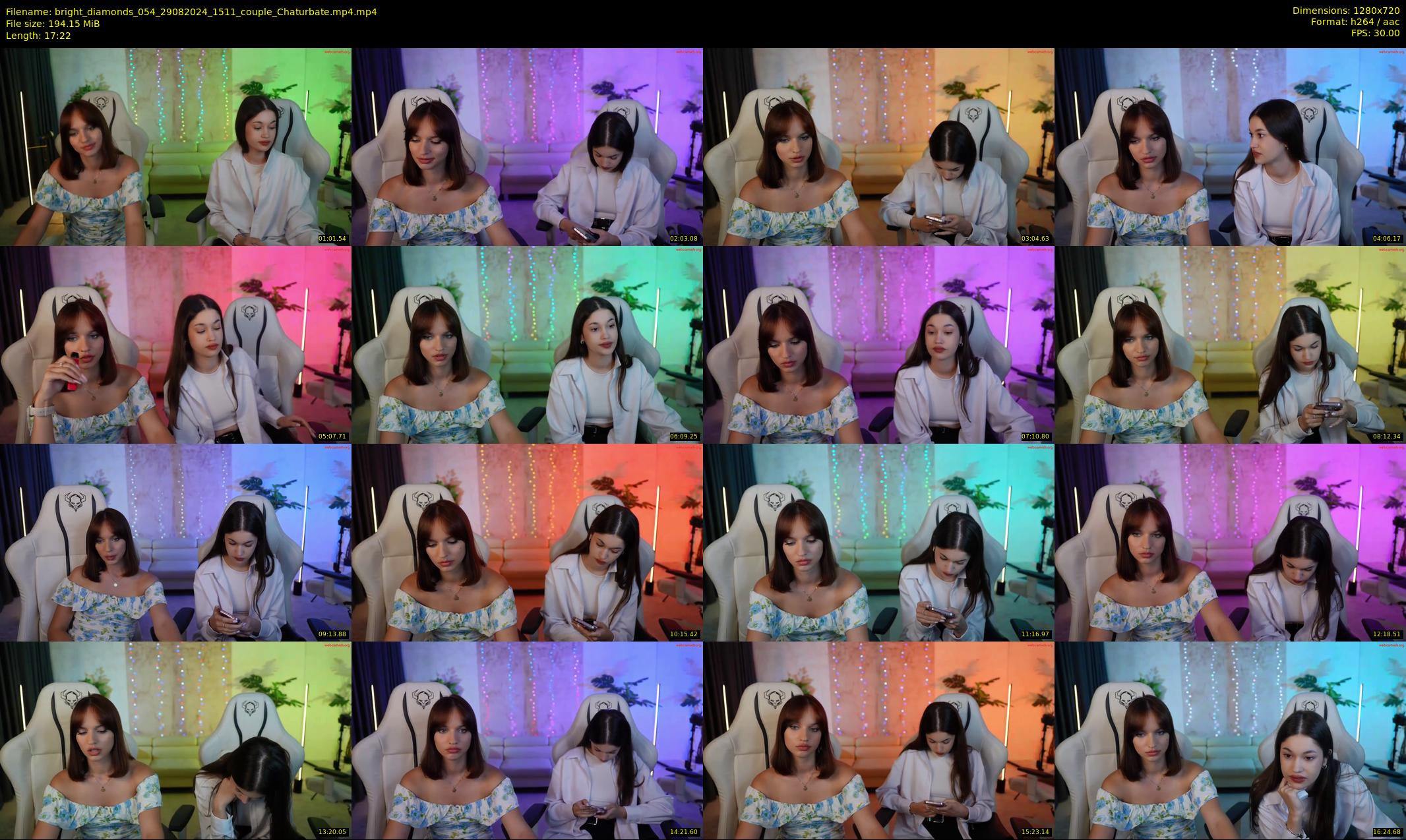 bright_diamonds_054 — 18 minute Chaturbate couple cam show recording, 720p, Aug 29, 2024