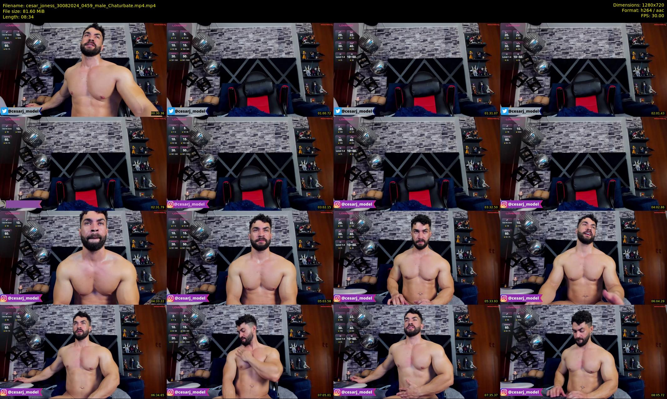 cesar_joness — 9 minute Chaturbate male cam show recording, 720p, Aug 30, 2024