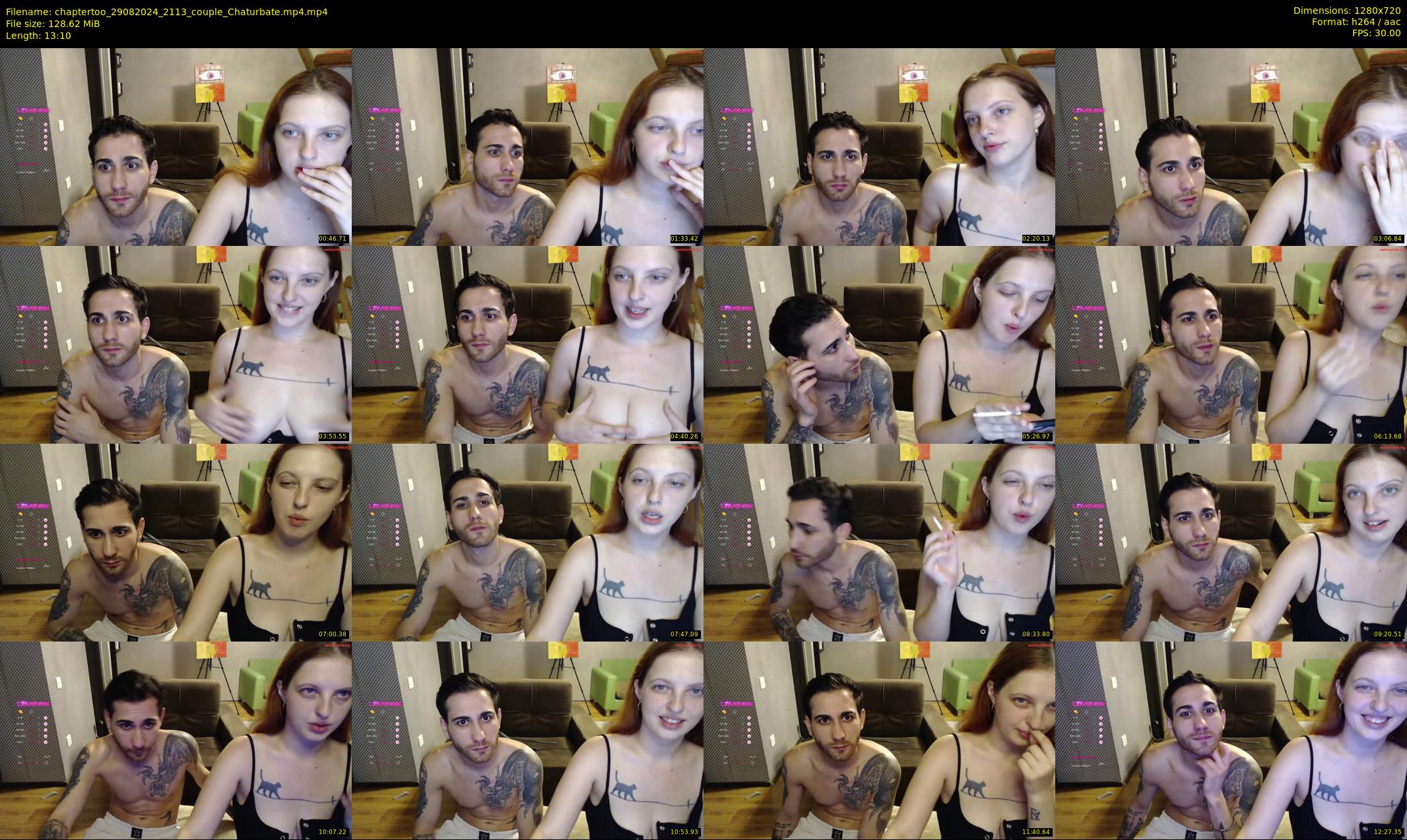 chaptertoo — 14 minute Chaturbate couple cam show recording, 720p, Aug 29, 2024