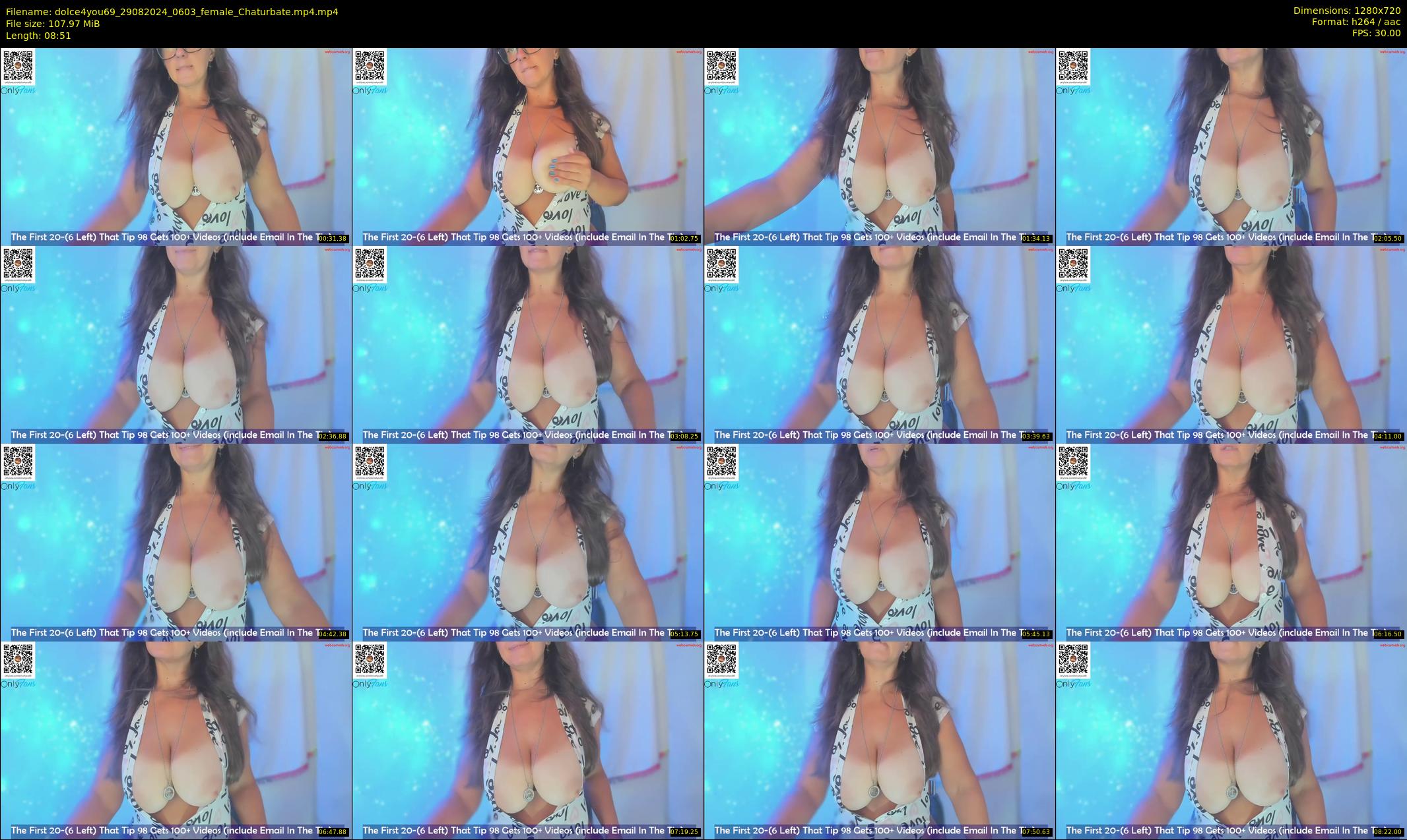 dolce4you69 — 9 minute Chaturbate female cam show recording, 720p, Aug 29, 2024