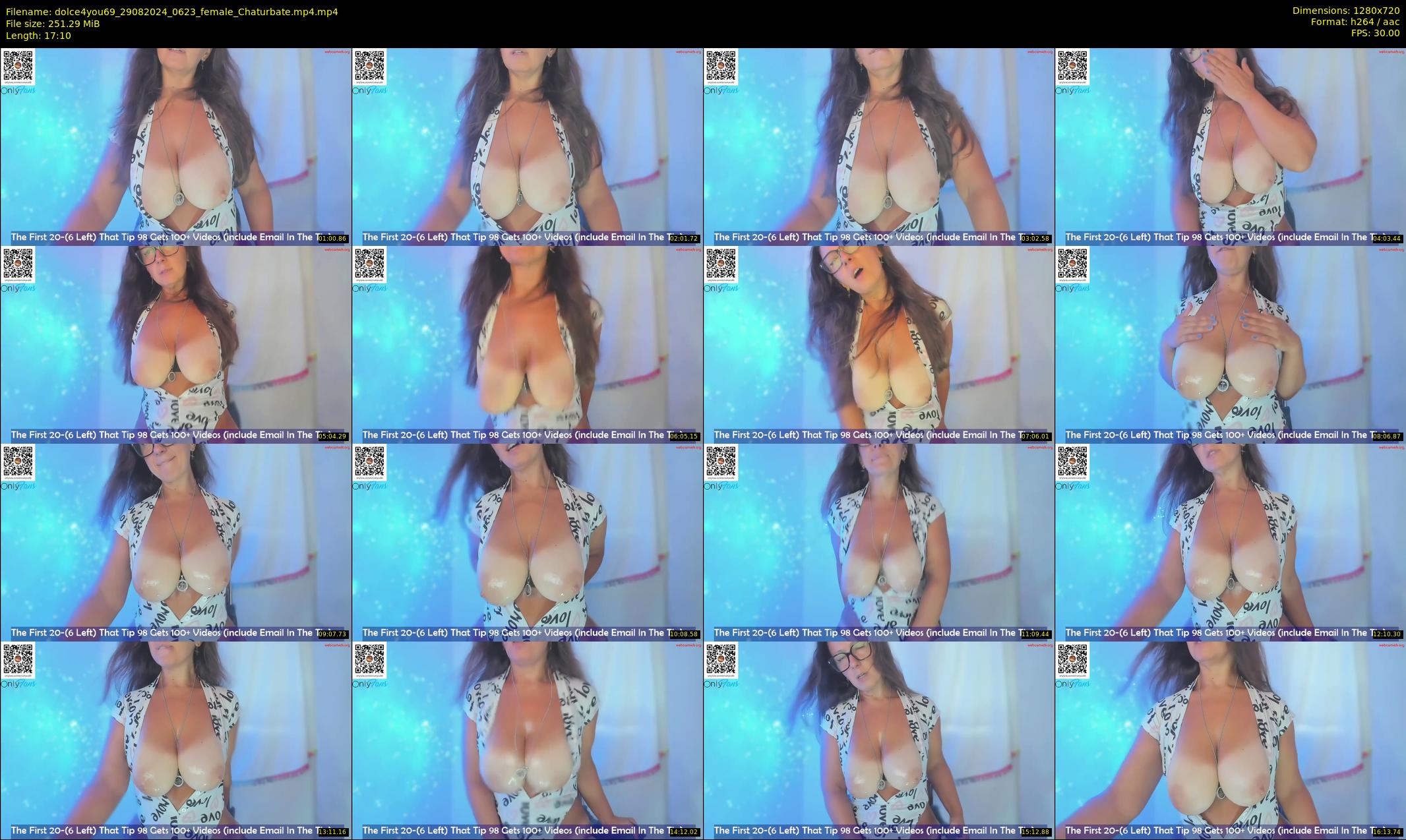 dolce4you69 — 18 minute Chaturbate female cam show recording, 720p, Aug 29, 2024