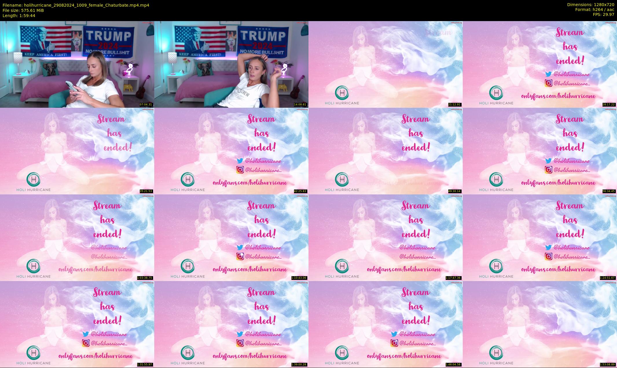 holihurricane — 120 minute Chaturbate female cam show recording, 720p, Aug 29, 2024