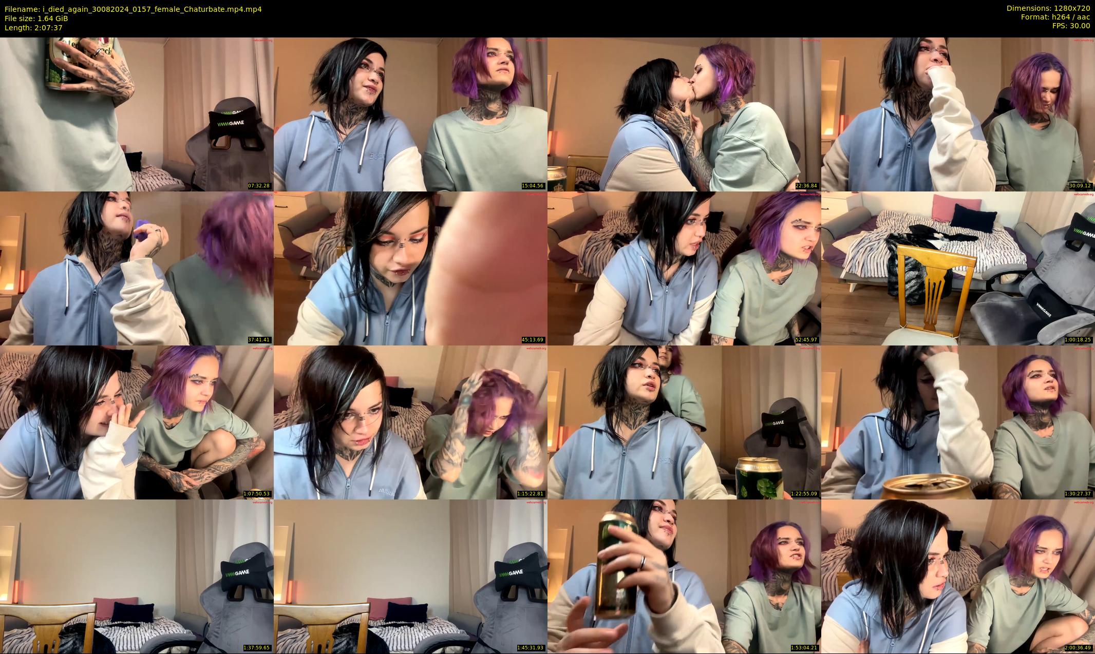 i_died_again — 128 minute Chaturbate female cam show recording, 720p, Aug 30, 2024