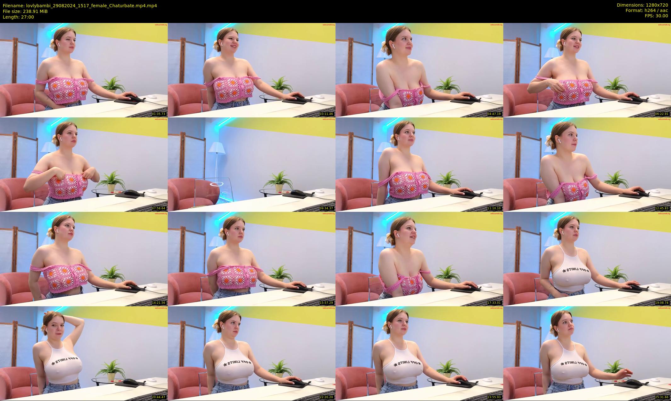 lovlybambi — 27 minute Chaturbate female cam show recording, 720p, Aug 29, 2024