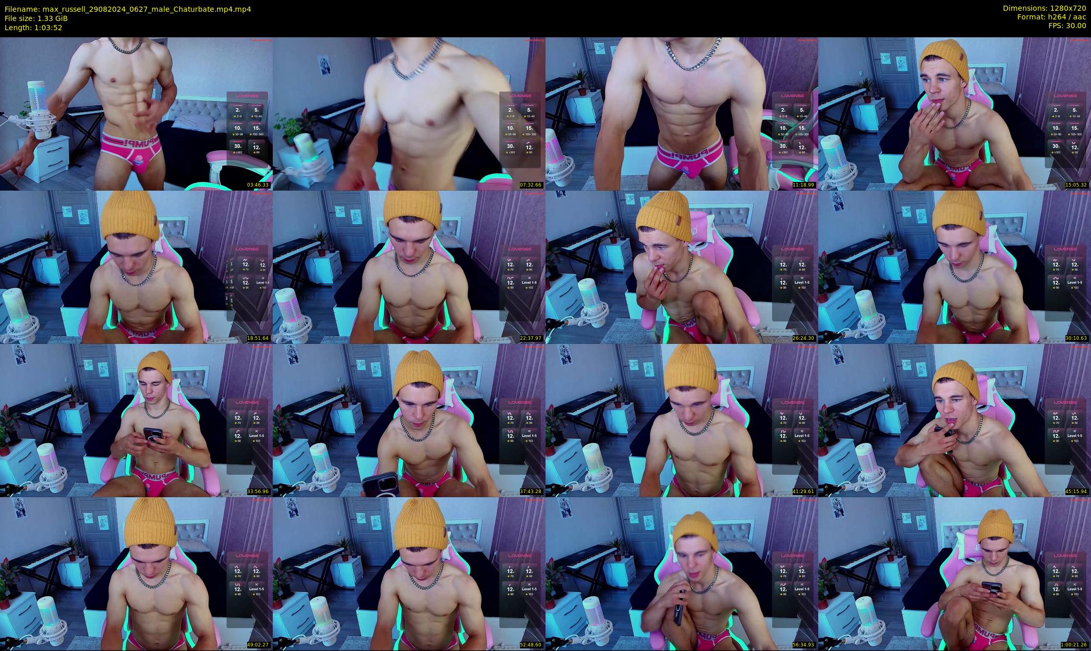 max_russell — 64 minute Chaturbate male cam show recording, 720p, Aug 29, 2024