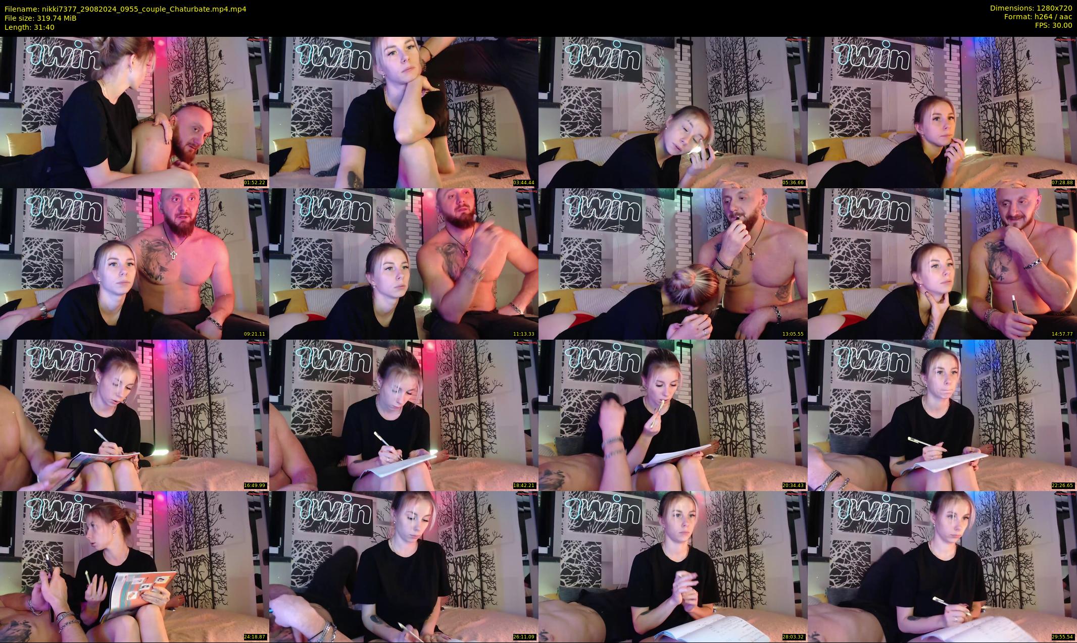 nikki7377 — 32 minute Chaturbate couple cam show recording, 720p, Aug 29, 2024