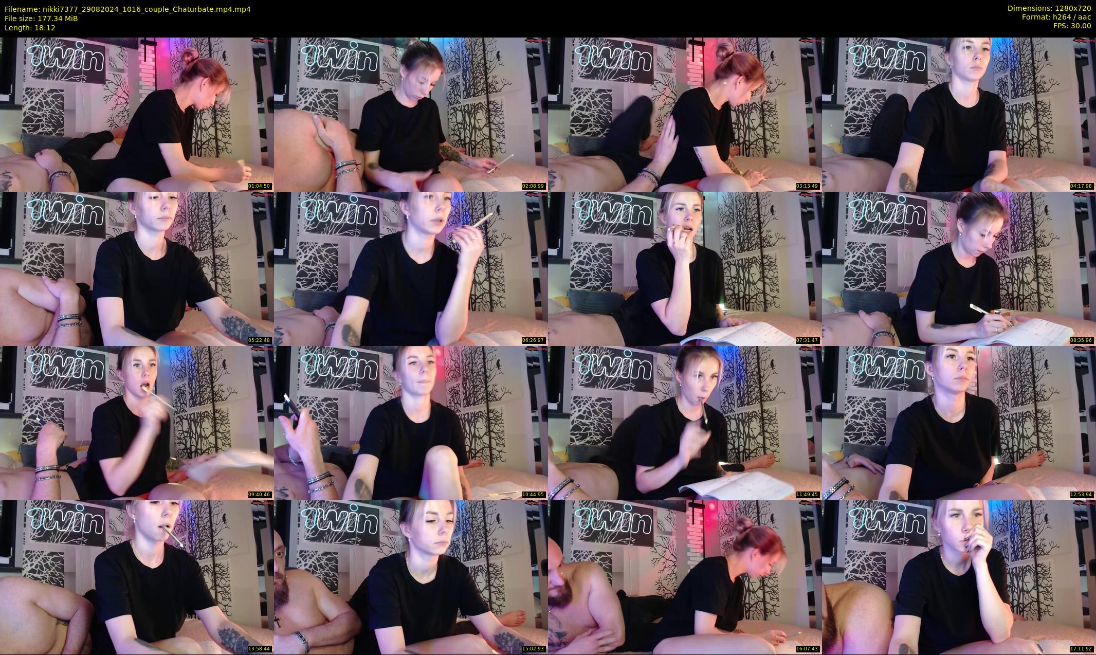 nikki7377 — 19 minute Chaturbate couple cam show recording, 720p, Aug 29, 2024