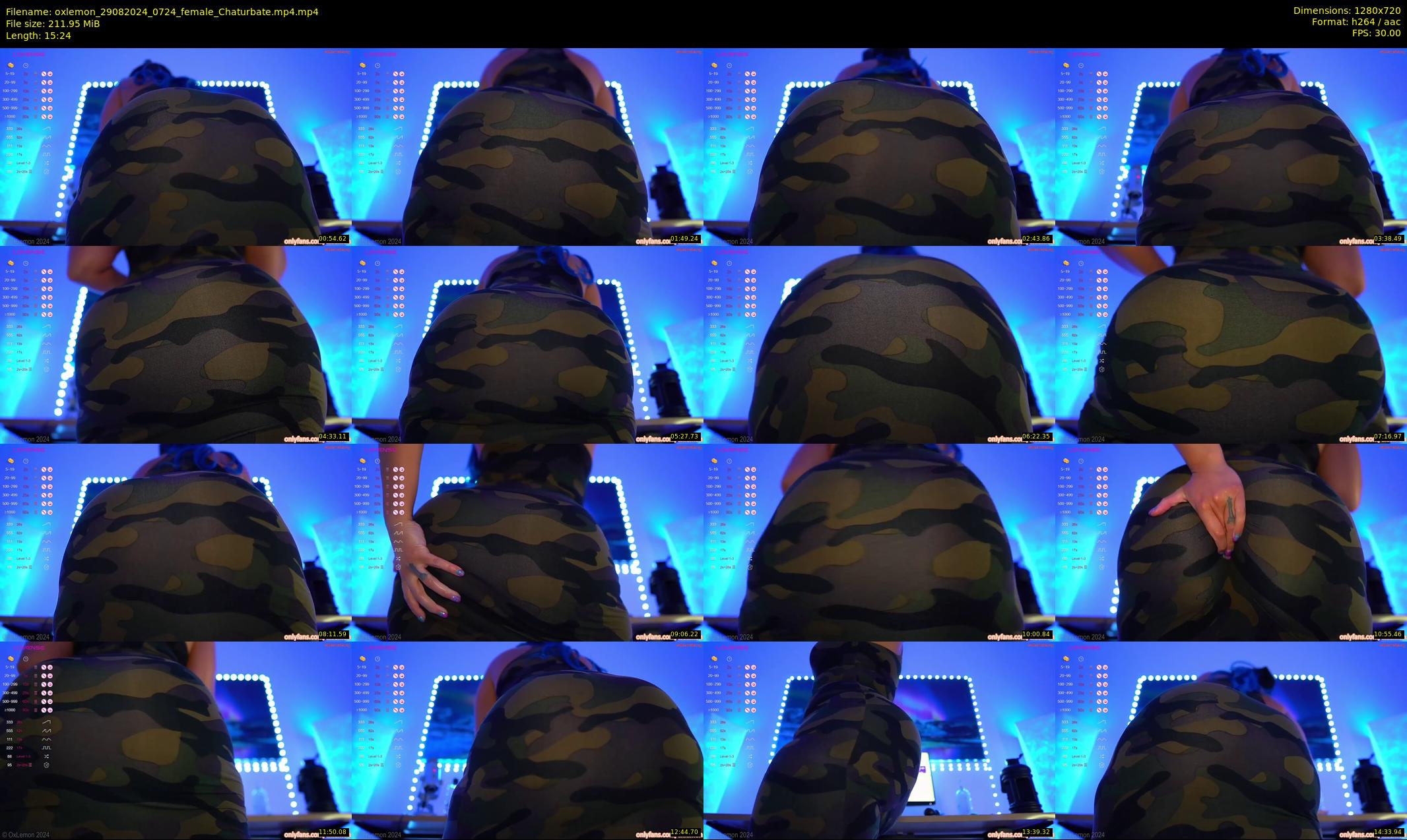 oxlemon — 16 minute Chaturbate female cam show recording, 720p, Aug 29, 2024