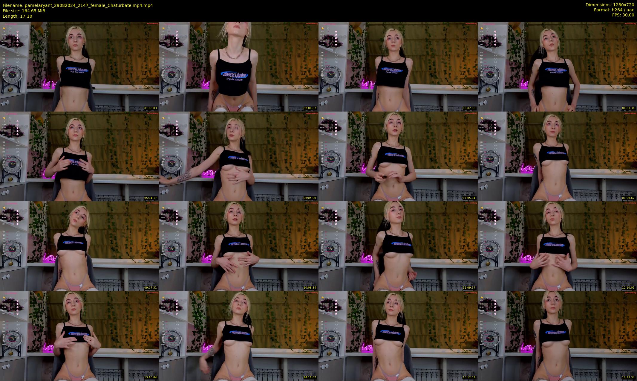 pamelaryant — 18 minute Chaturbate female cam show recording, 720p, Aug 29, 2024