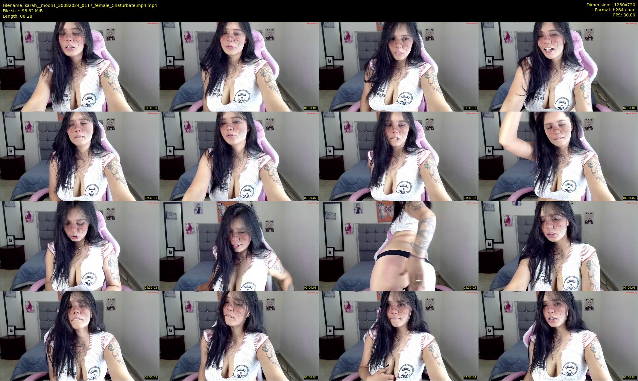 sarah__moon1 — 9 minute Chaturbate female cam show recording, 720p, Aug 30, 2024