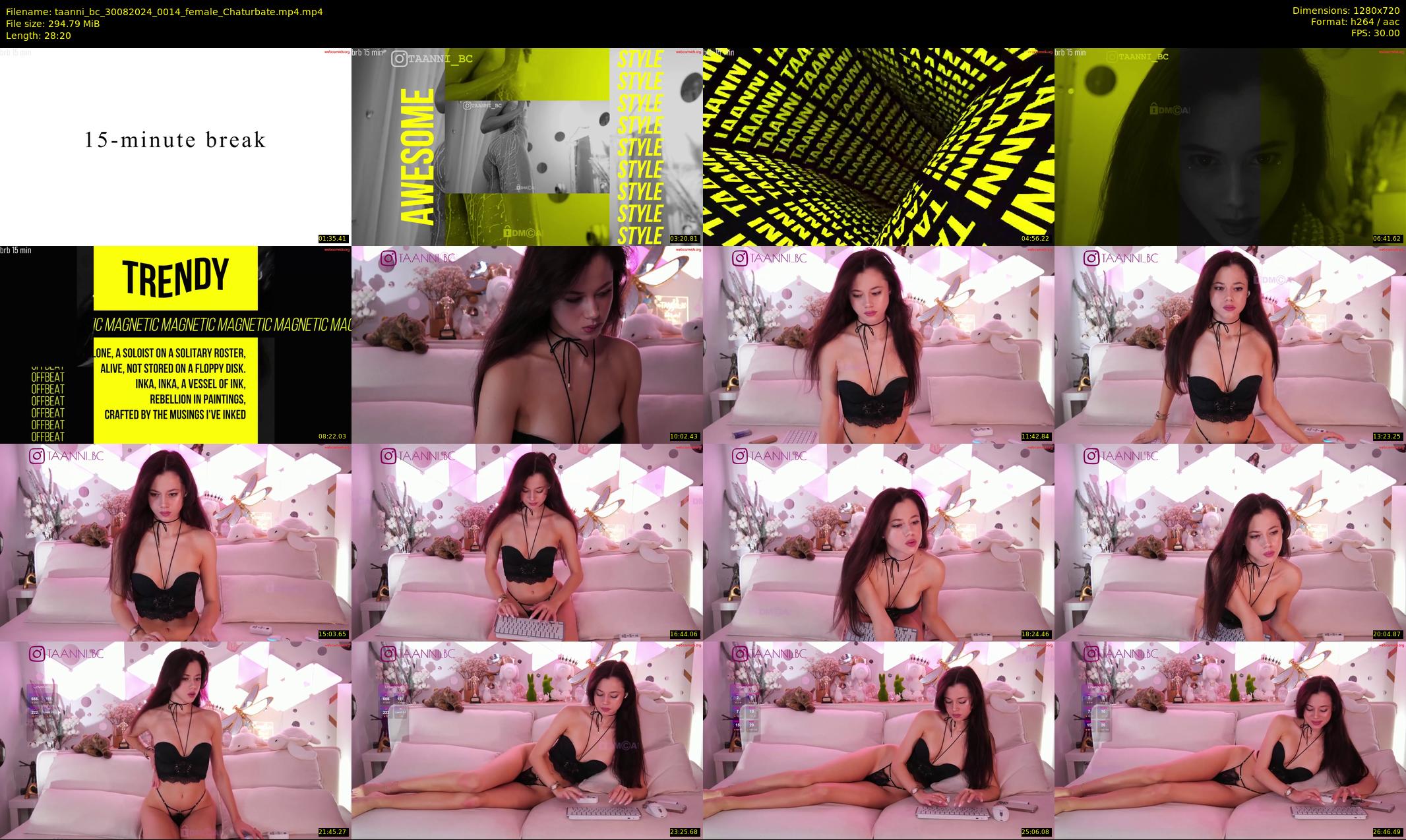 taanni_bc — 29 minute Chaturbate female cam show recording, 720p, Aug 30, 2024
