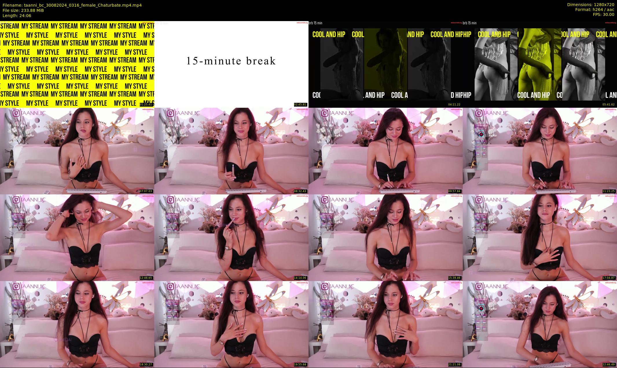 taanni_bc — 25 minute Chaturbate female cam show recording, 720p, Aug 30, 2024