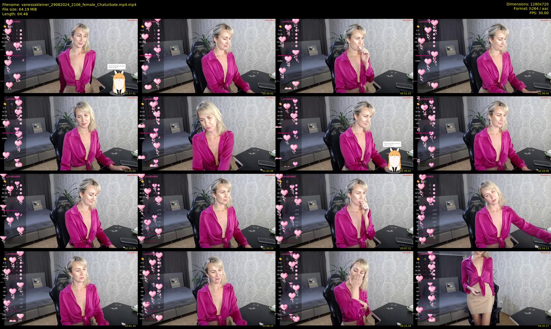 vanessakleiner — 5 minute Chaturbate female cam show recording, 720p, Aug 29, 2024
