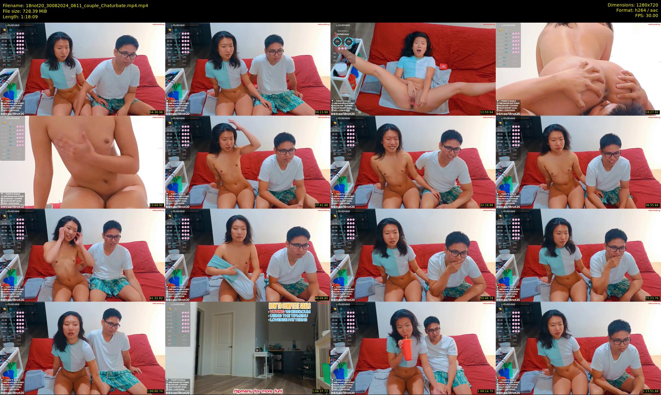 18not20 — 79 minute Chaturbate couple cam show recording, 720p, Aug 30, 2024