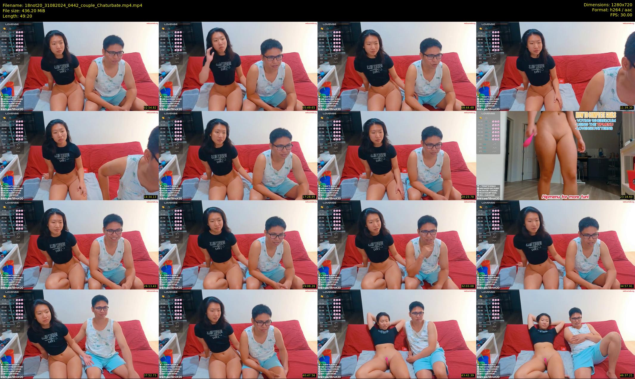 18not20 — 50 minute Chaturbate couple cam show recording, 720p, Aug 31, 2024