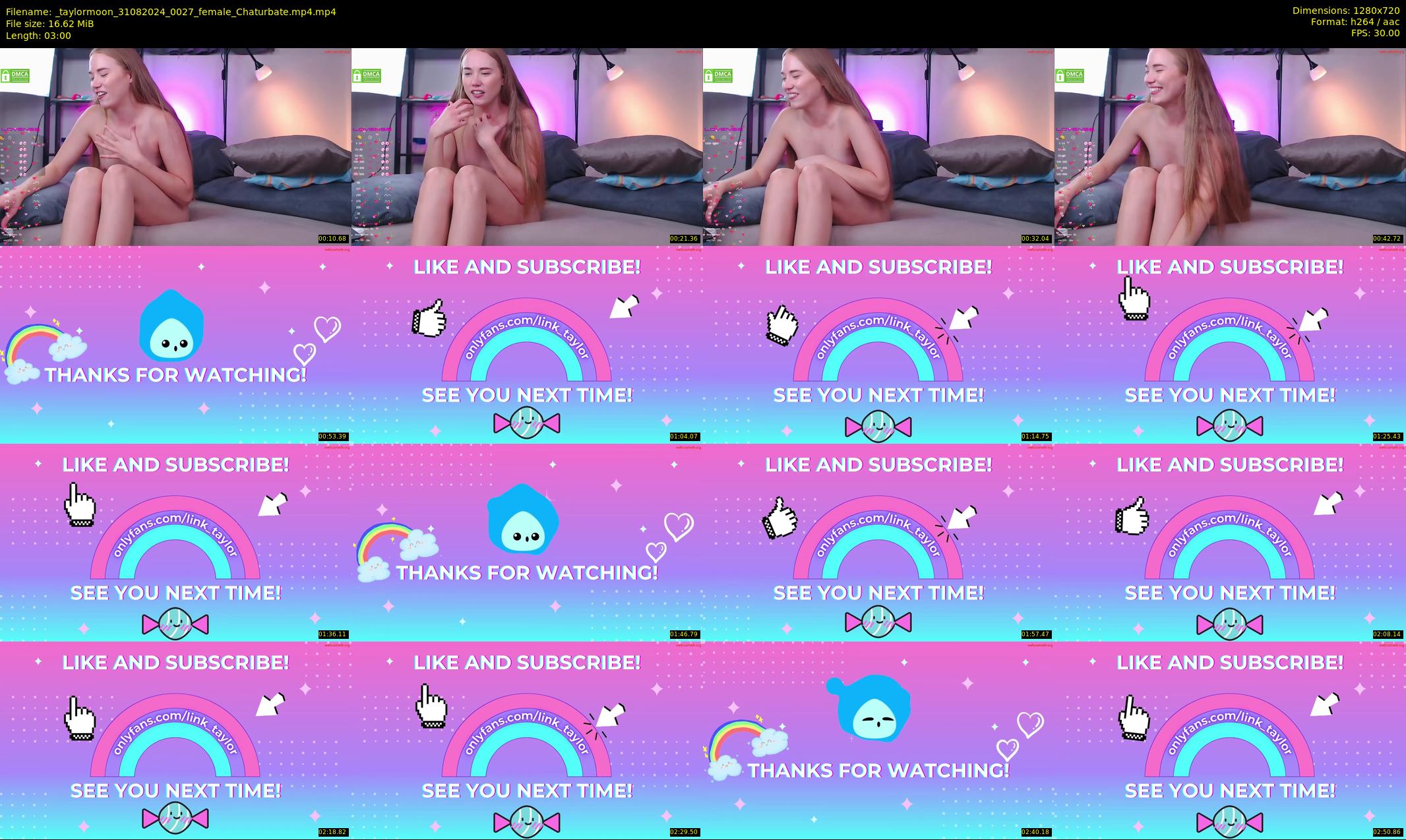 _taylormoon — 3 minute Chaturbate female cam show recording, 720p, Aug 31, 2024