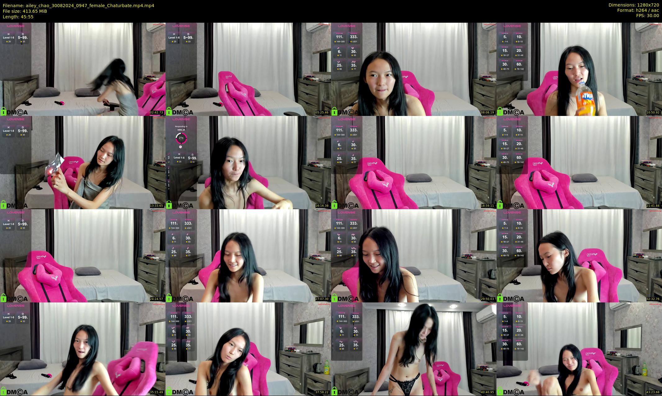 ailey_chao — 46 minute Chaturbate female cam show recording, 720p, Aug 30, 2024