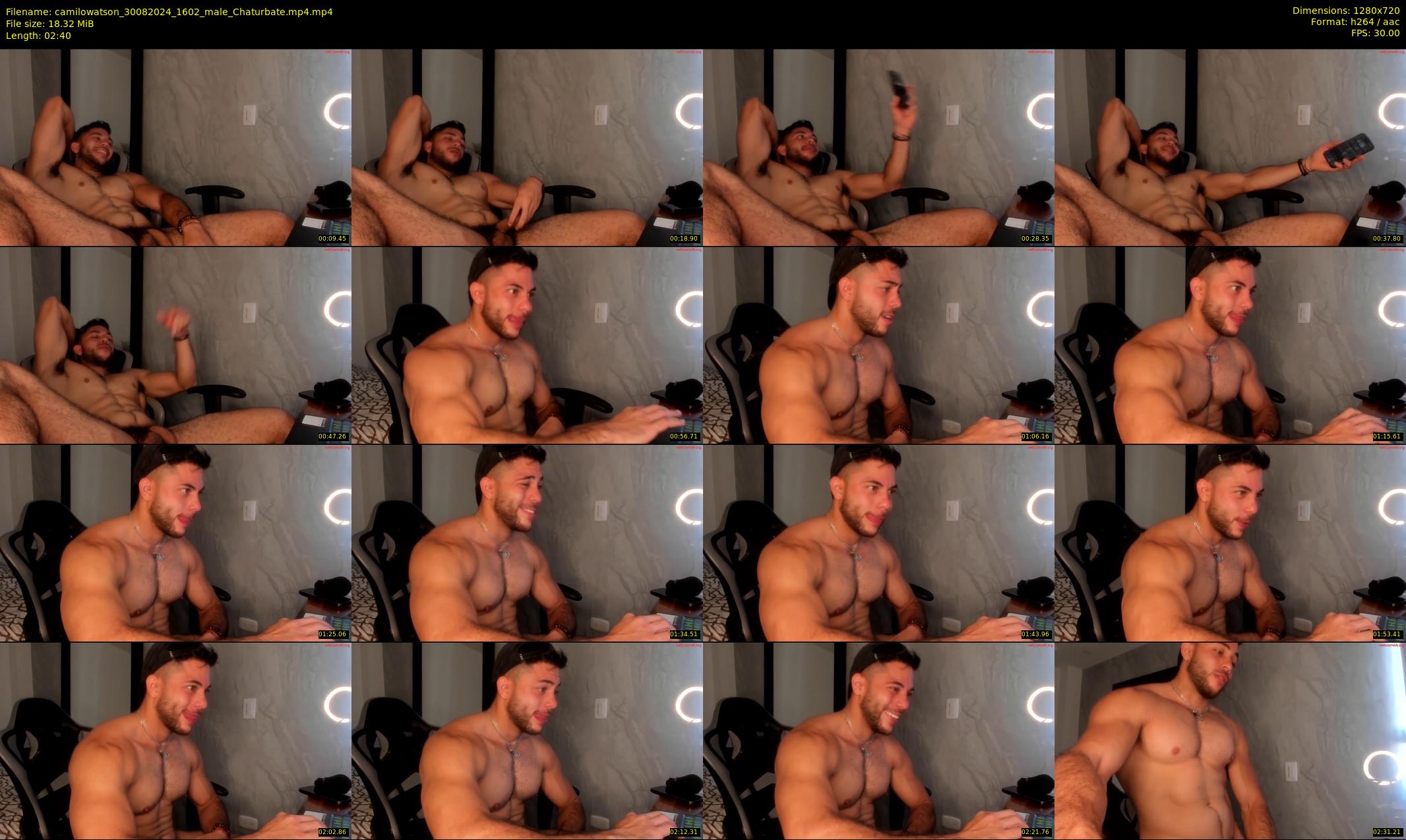 camilowatson — 3 minute Chaturbate male cam show recording, 720p, Aug 30, 2024