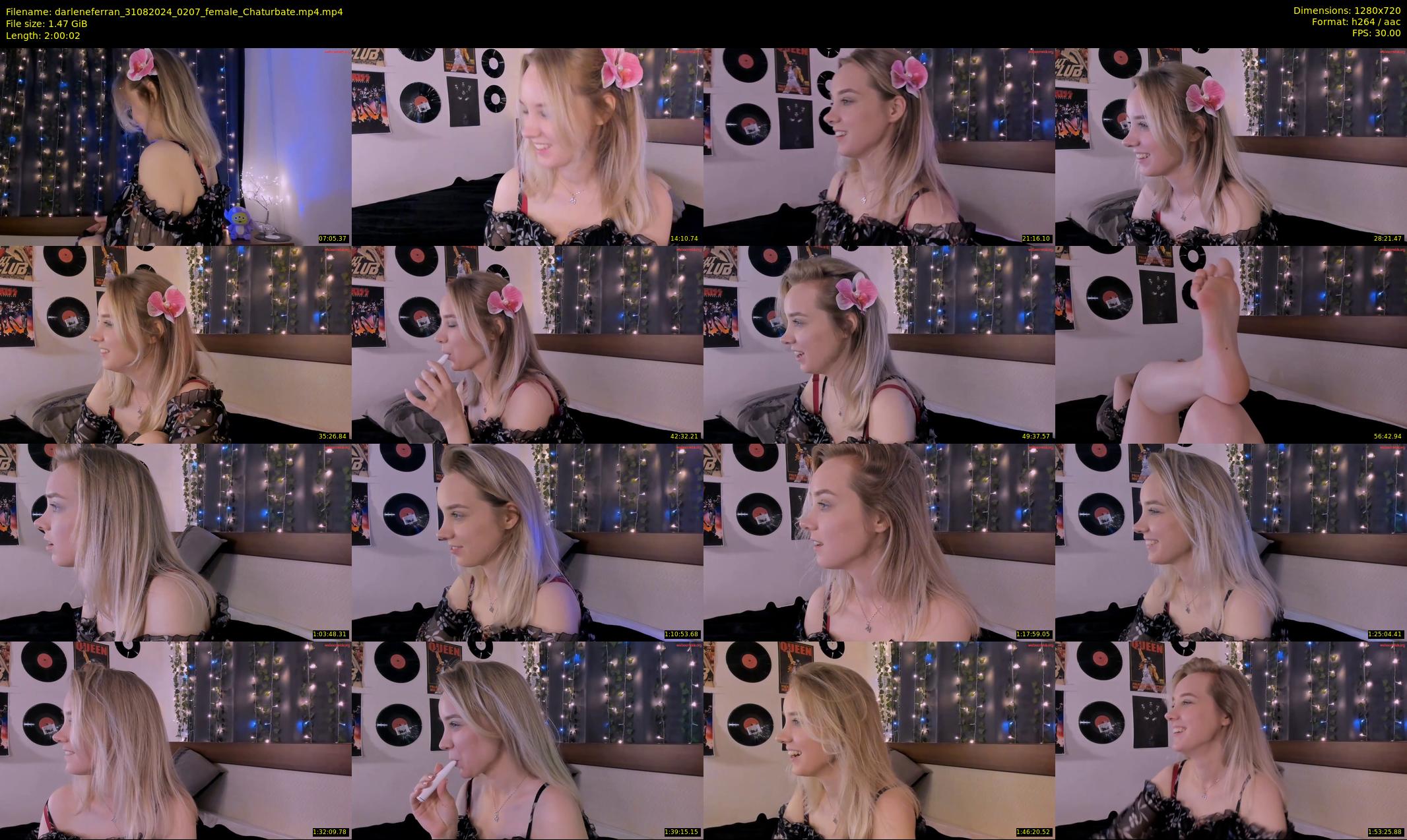 darleneferran — 121 minute Chaturbate female cam show recording, 720p, Aug 31, 2024
