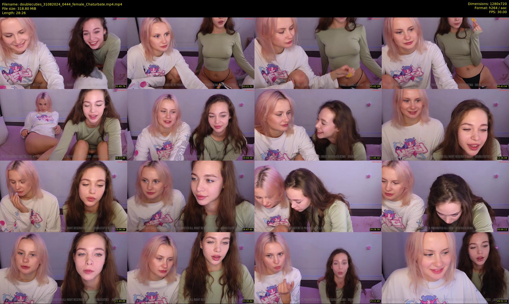 doublecuties — 29 minute Chaturbate couple cam show recording, 720p, Aug 31, 2024